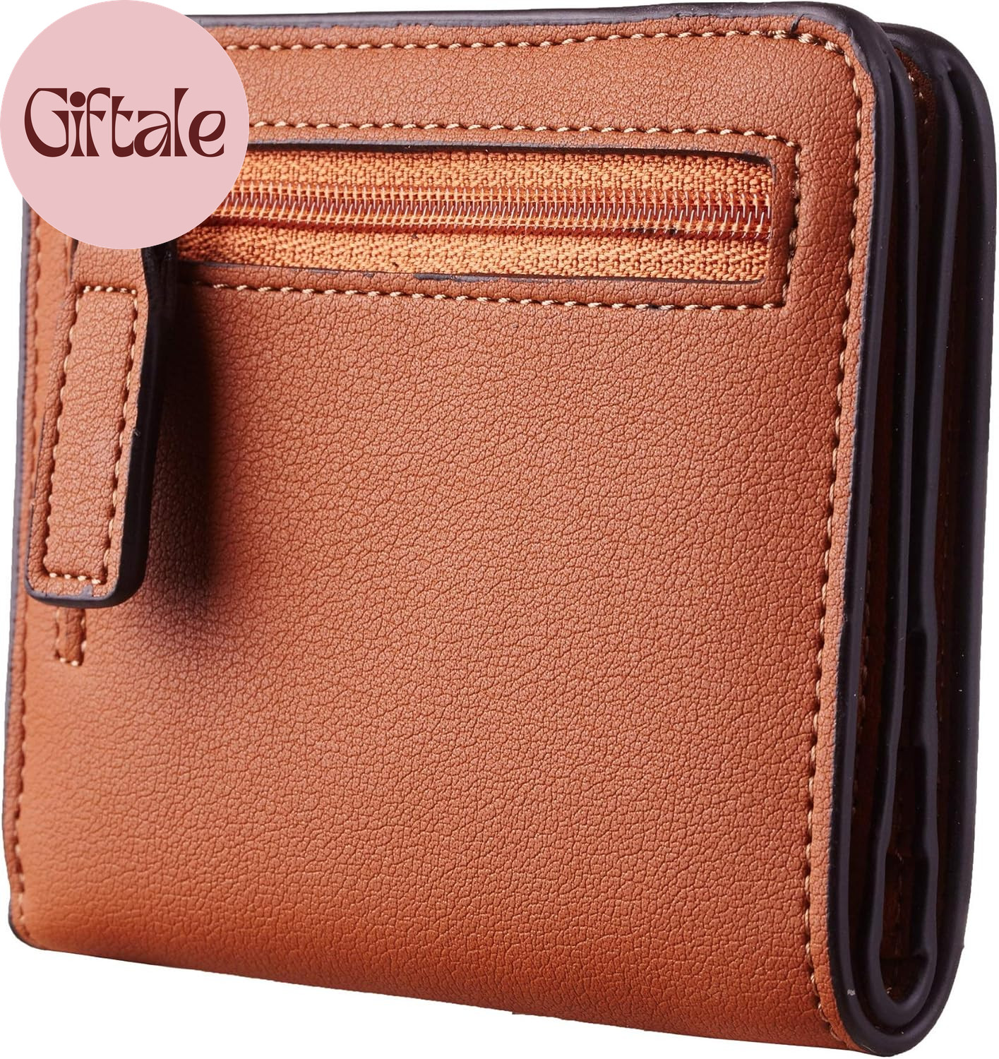 Women’S Small Slim Leather Wallet with RFID Protection, Compact Bifold Mini Purs