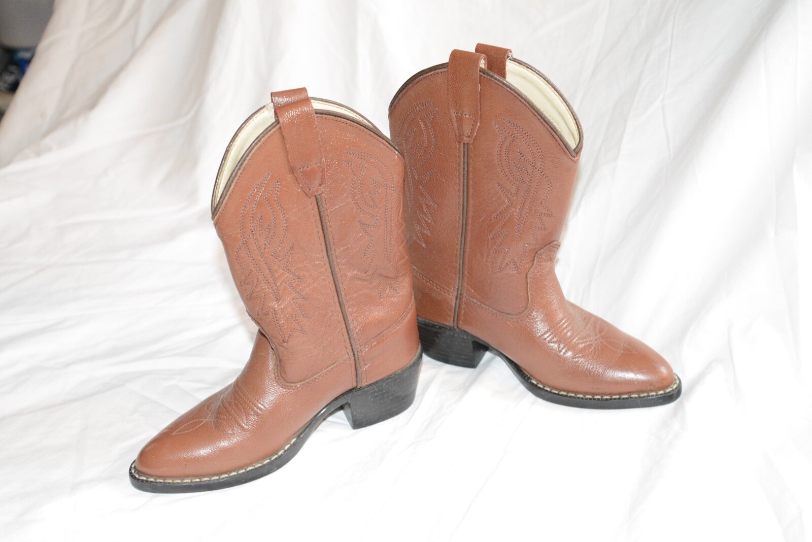 A Jama Product 8117 Childrens Brown Cowboy Western Boots 10 1/2 Unisex 