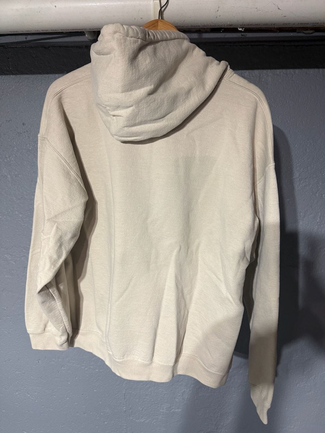Adidas Originals Trefoil Graphic Pullover Hoodie in Beige