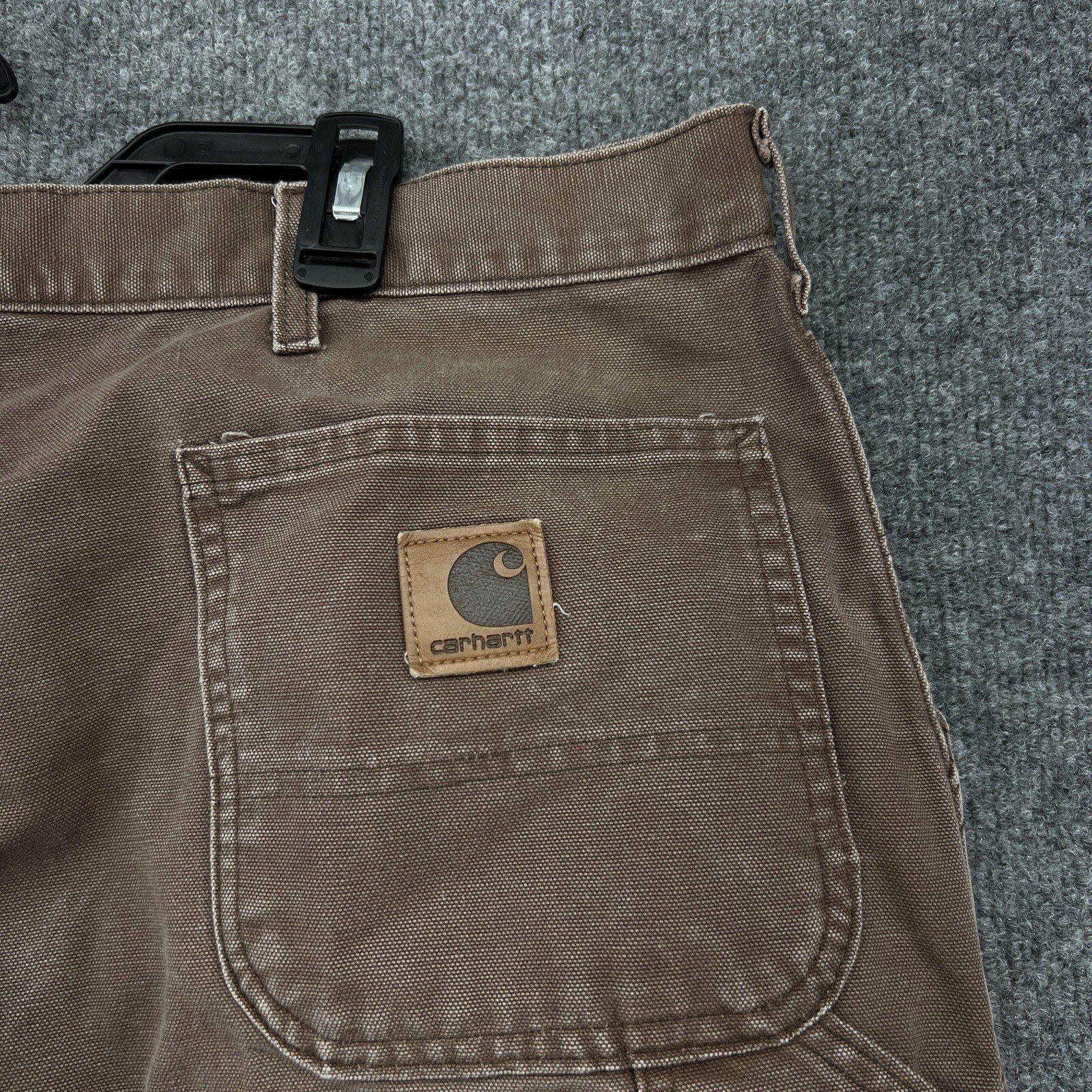 Vtg Carhartt B11-CHT Heavy Pants Mens 42×30 Brown Utility Workwear Carpenter