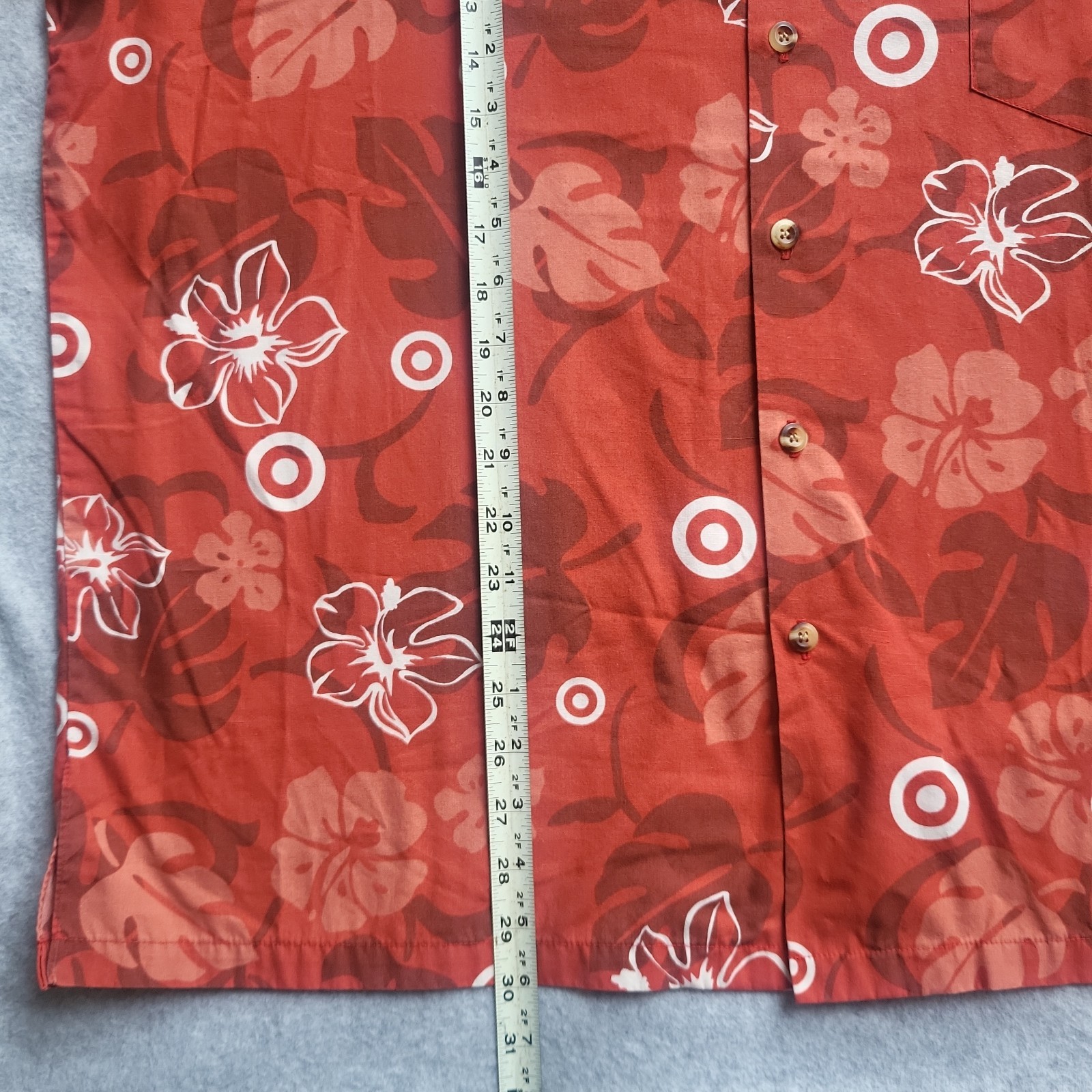 Rare Tori Richard Target Hawaii Employee Aloha Shirt XL Orange Floral USA NWOT