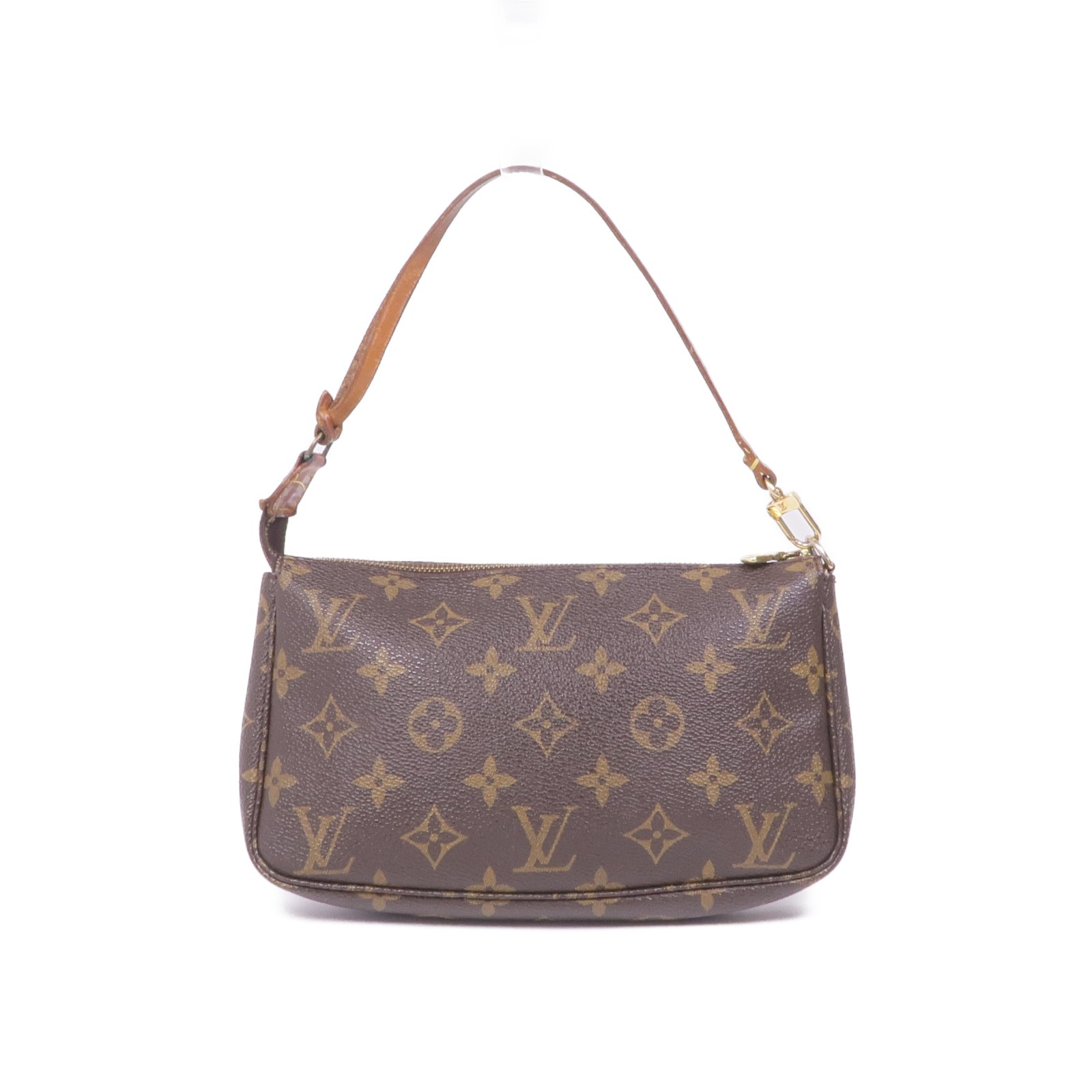 LOUIS VUITTON LV GHW Pochette Accessoires Pouch Handbag M51980 Monogram Brown