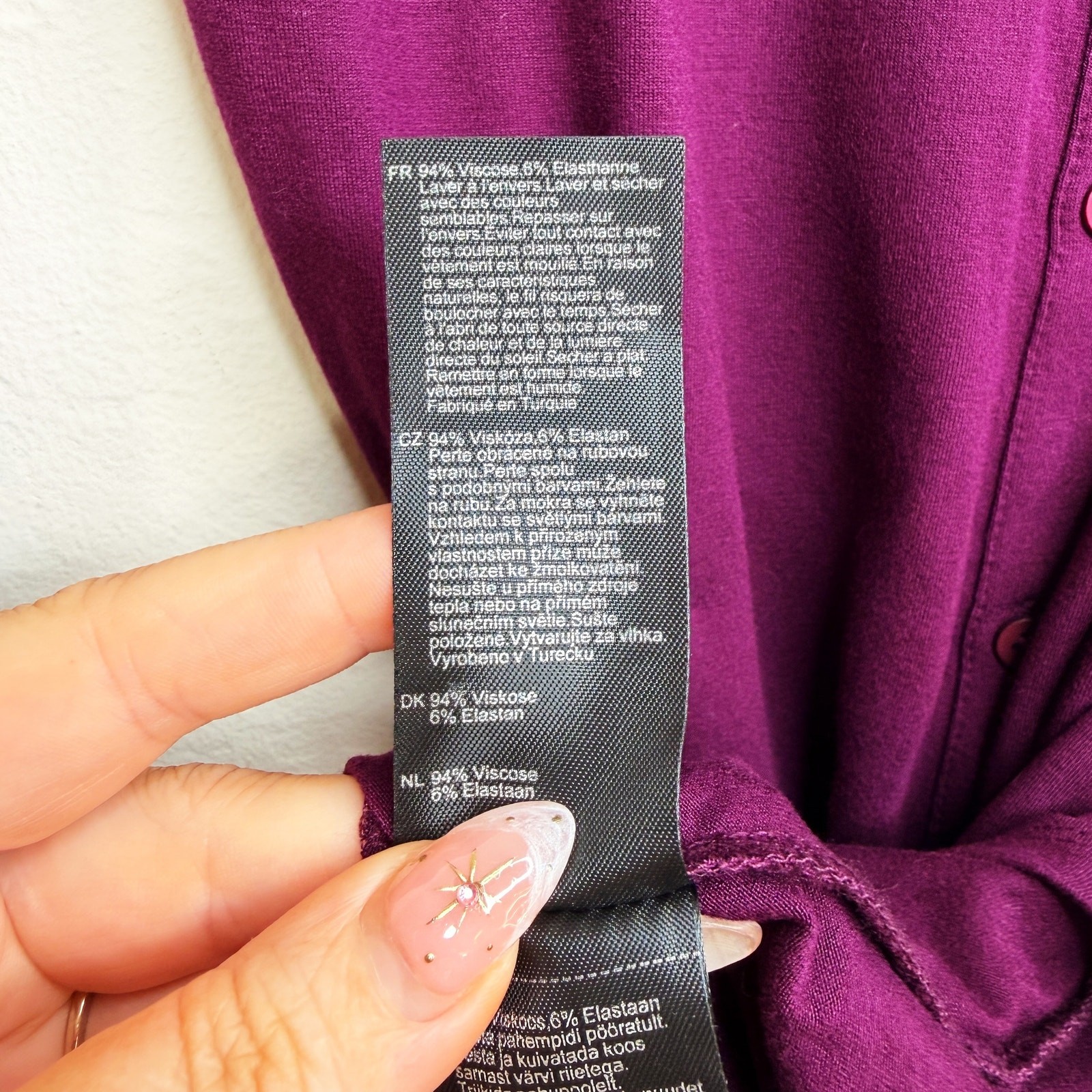 NWT Long Tall Sally Button Down Purple Belted Tie Waist T Shirt Tunic Mini Dress