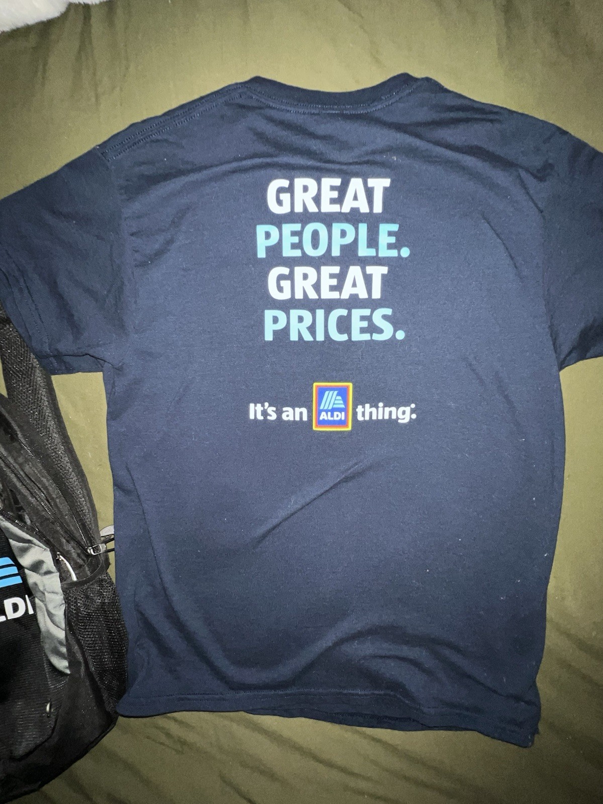 Aldi Gear Lot Backpack Hat and 3 Shirts