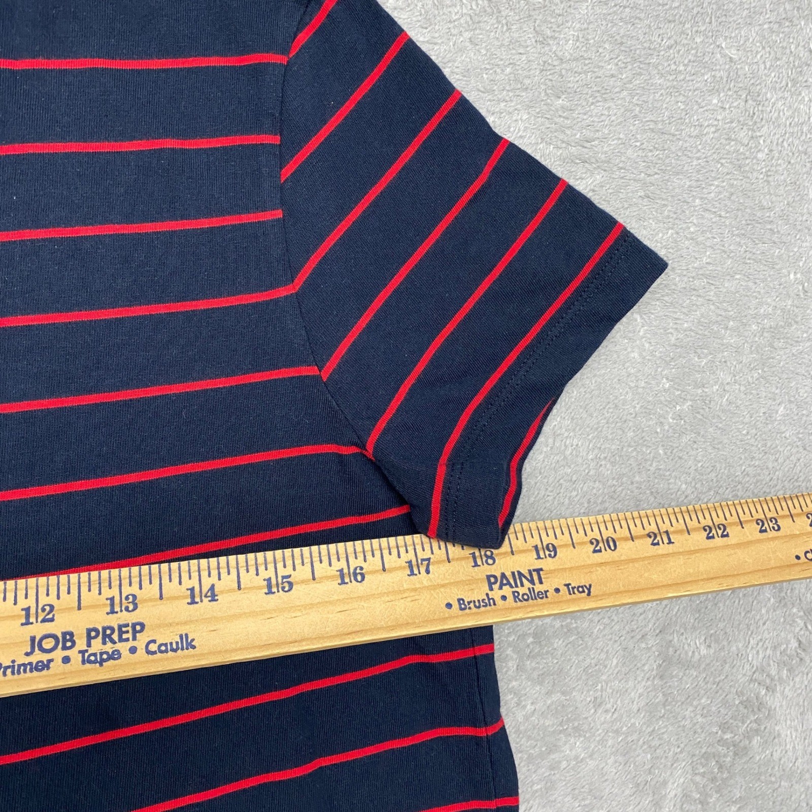 Madewell Top Womens Small Perfect Crewneck Tee Jersey Navy Red Stripe NY733