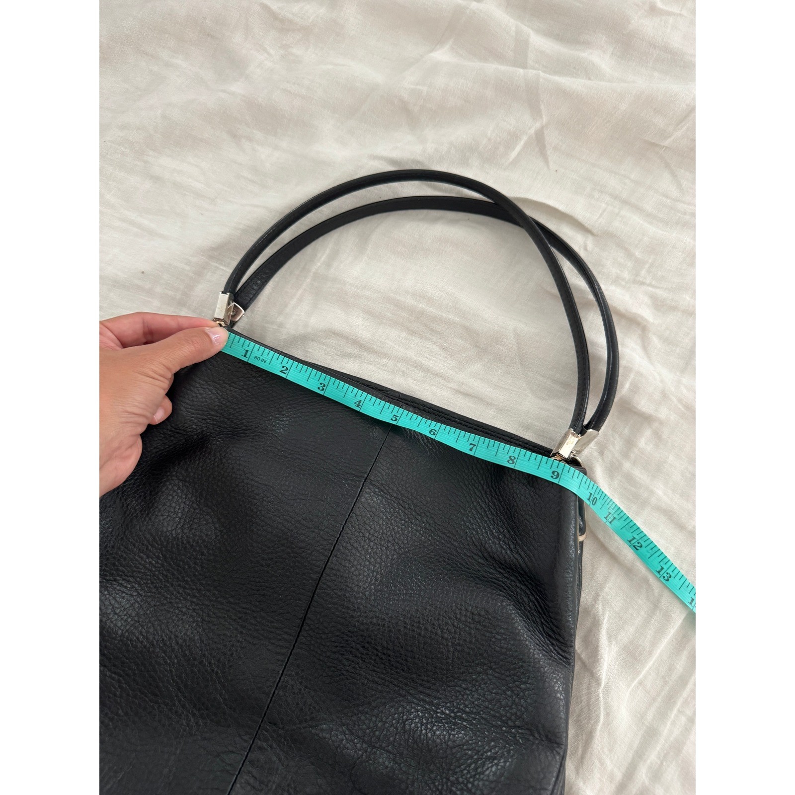 Coach Madison Phoebe Black Pebbled Leather Shoulder Hobo Bag