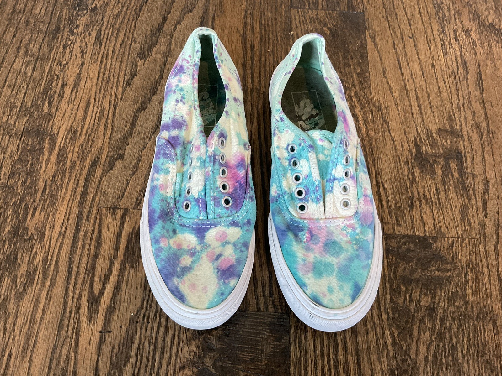 VANS T375 Skate Sneakers Tie Dye Lace Up Skate Shoes US Size Men 5.5 Women 7