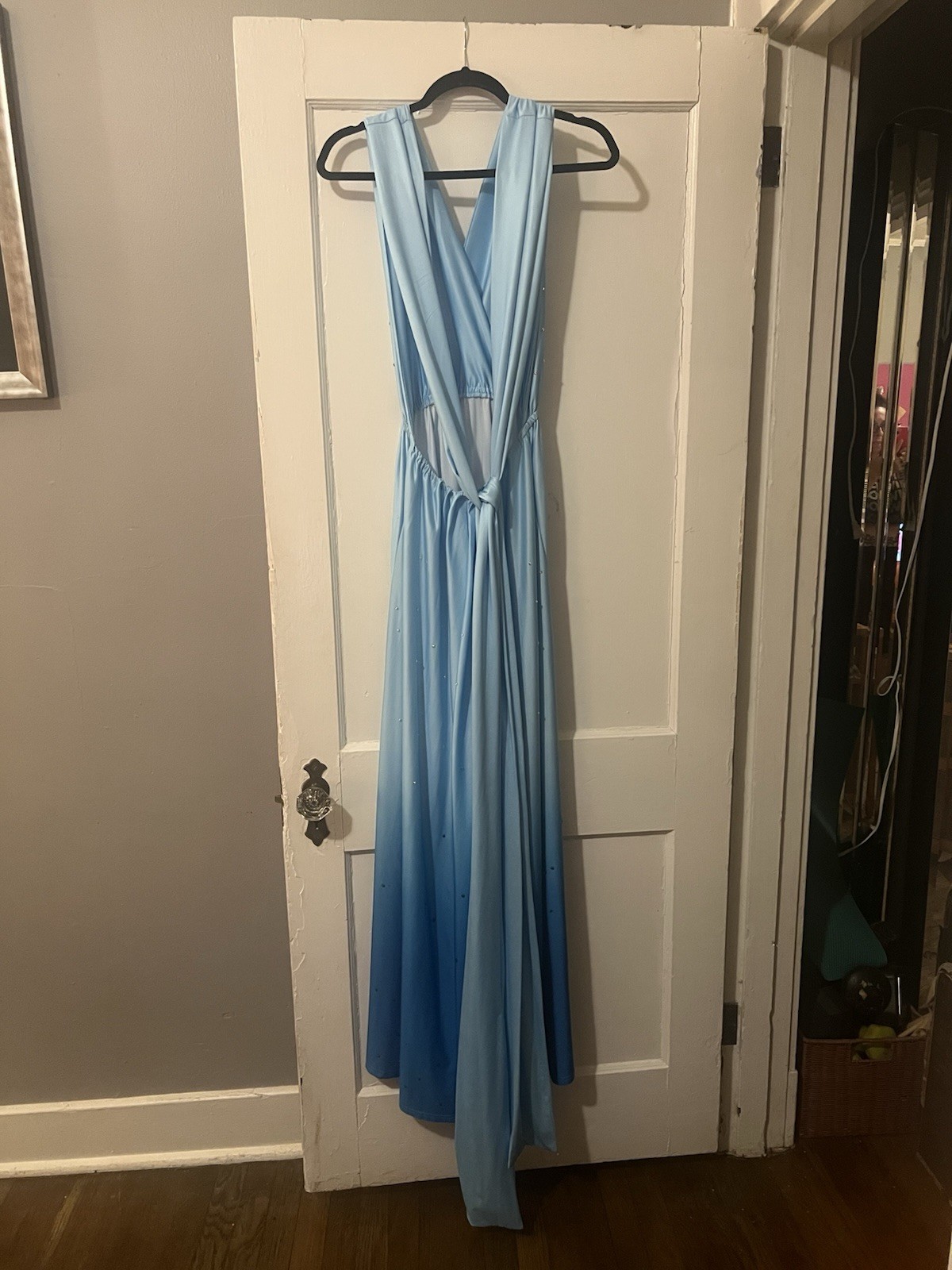Beaded Women’s Ombre Convertible Wrap Maxi Dress Wedding Bridesmaid Evening Gown