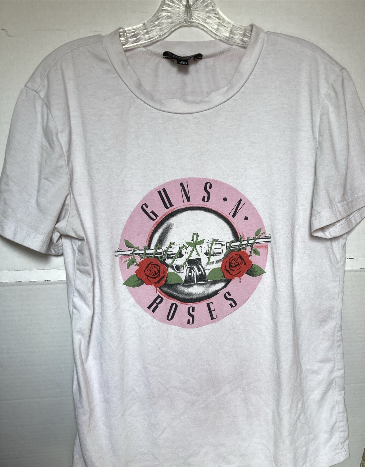 Guns N’ Roses White Short Sleeve Graphic T-Shirt Sz Women’s Medium HAODUOYI