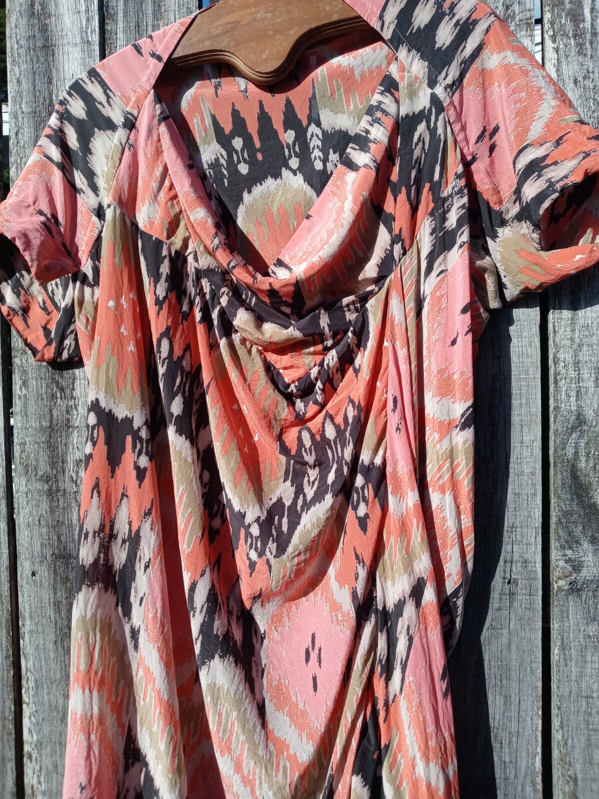 All Saints Spitafields Ikat Audrina Silk Dress Western Tribal