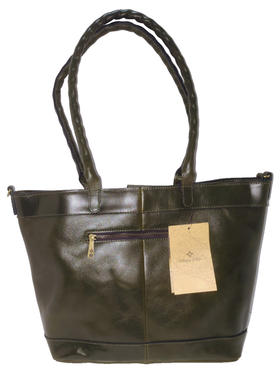 Patricia Nash Mallory Convertible Tote Soft Olive Leather Bag NWT MSRP $249 P996