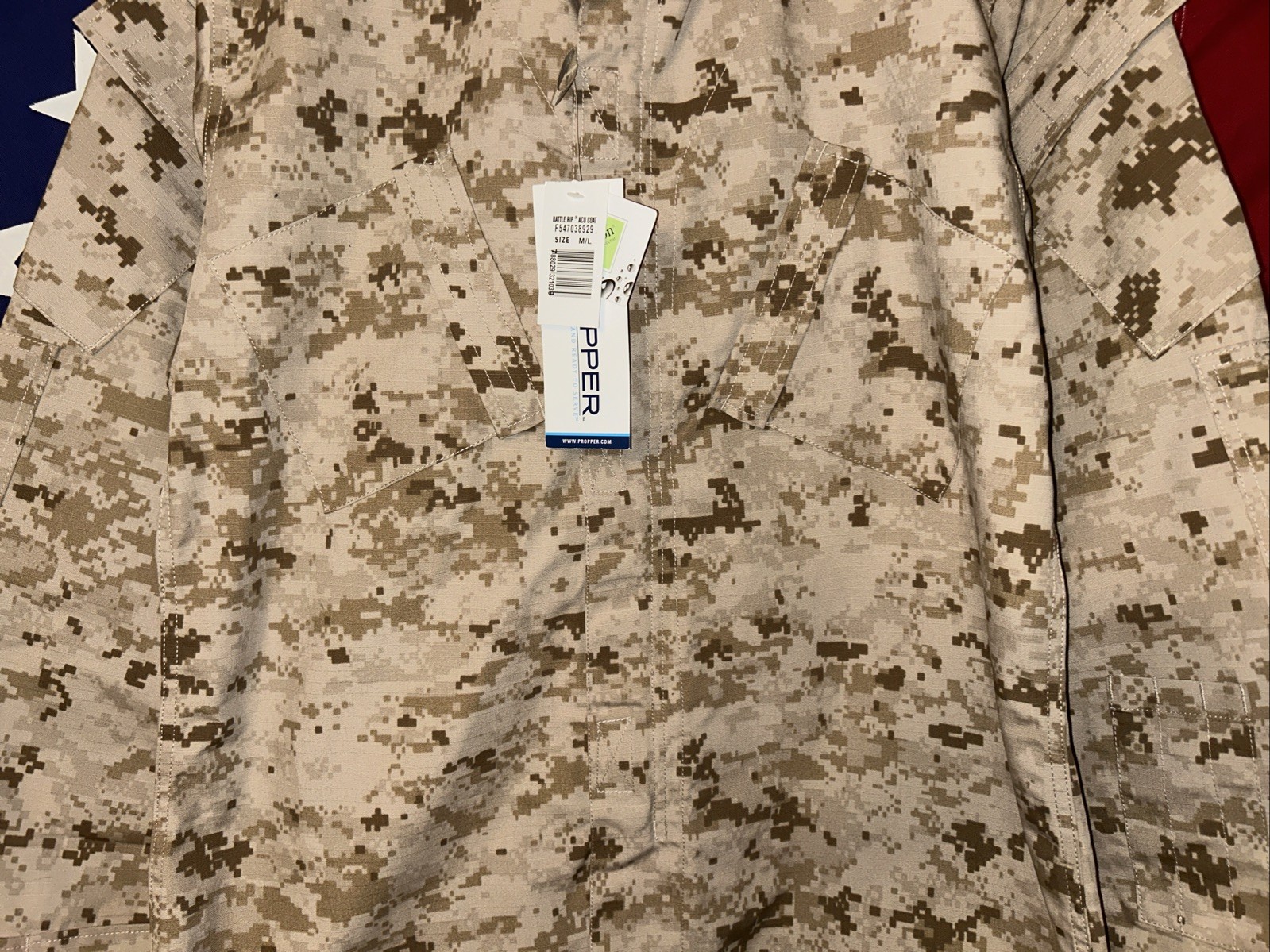 PROPPER POLY COTTON RIPSTOP ORIGINAL ACU MILITARY TACTICALCOAT MEN MEDIUM/Long