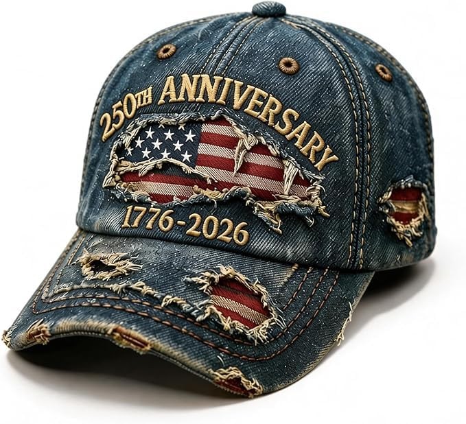 USA 250th Anniversary Distressed Casual Cap,250 Anniversary USA hat 17762026 …