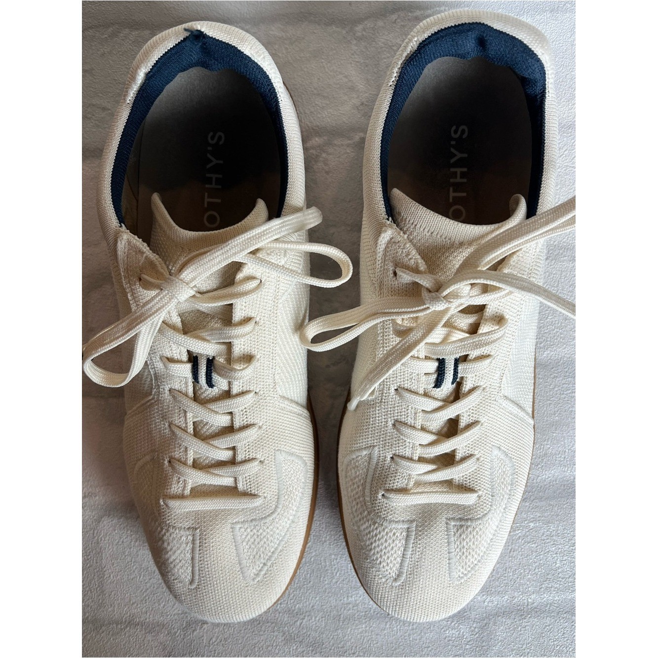 Rothy’s Men’s RS01 Sneakers in Bone athleisure quiet luxury preppy