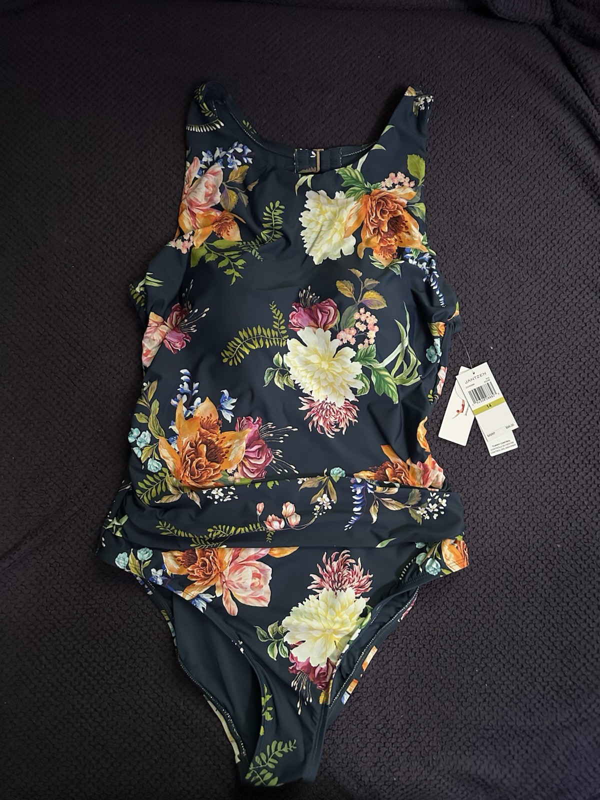 Jantzen Women’s One Piece Floral Swimsuit Size 14