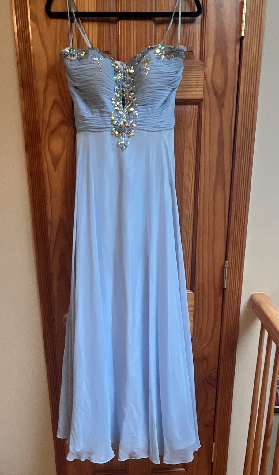 Mori Lee by Madeline Gardner Light Blue strapless Prom/Quinceanera Dress Sz 7/8