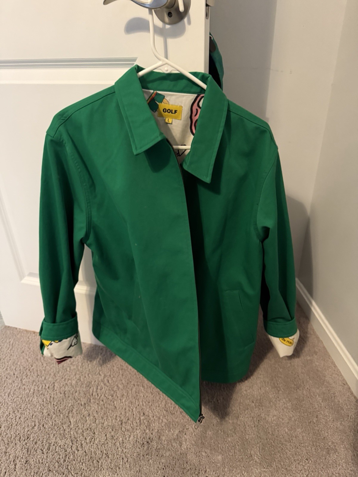 Golf Wang Cherry Bomb Bomber Jacket Men’s Size L And hat – Authentic