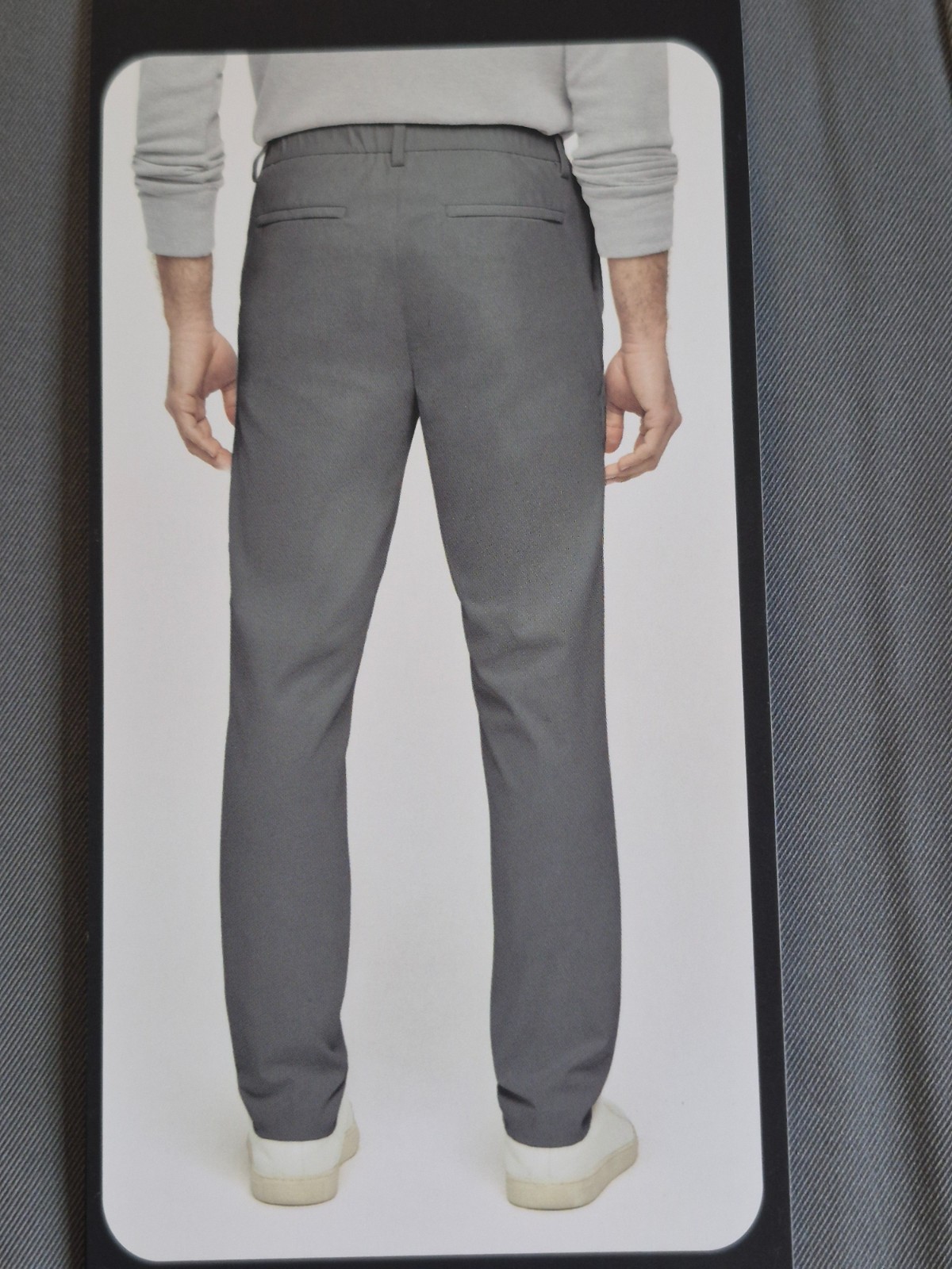 Banana Republic Men’s Commuter Pant Waistband Sits Below Waist Gray, 32×34, NWT