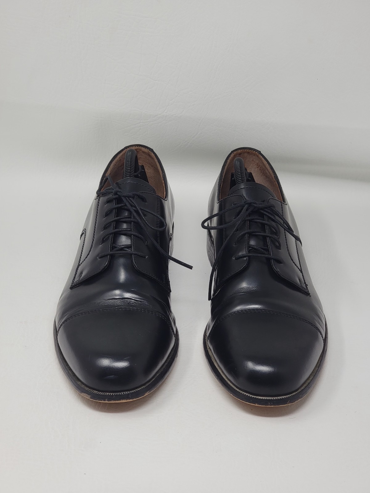 Bostonian Men’s Size 10.5 First Flex Cap Toe Black Leather Lace 20390 Pre-owned