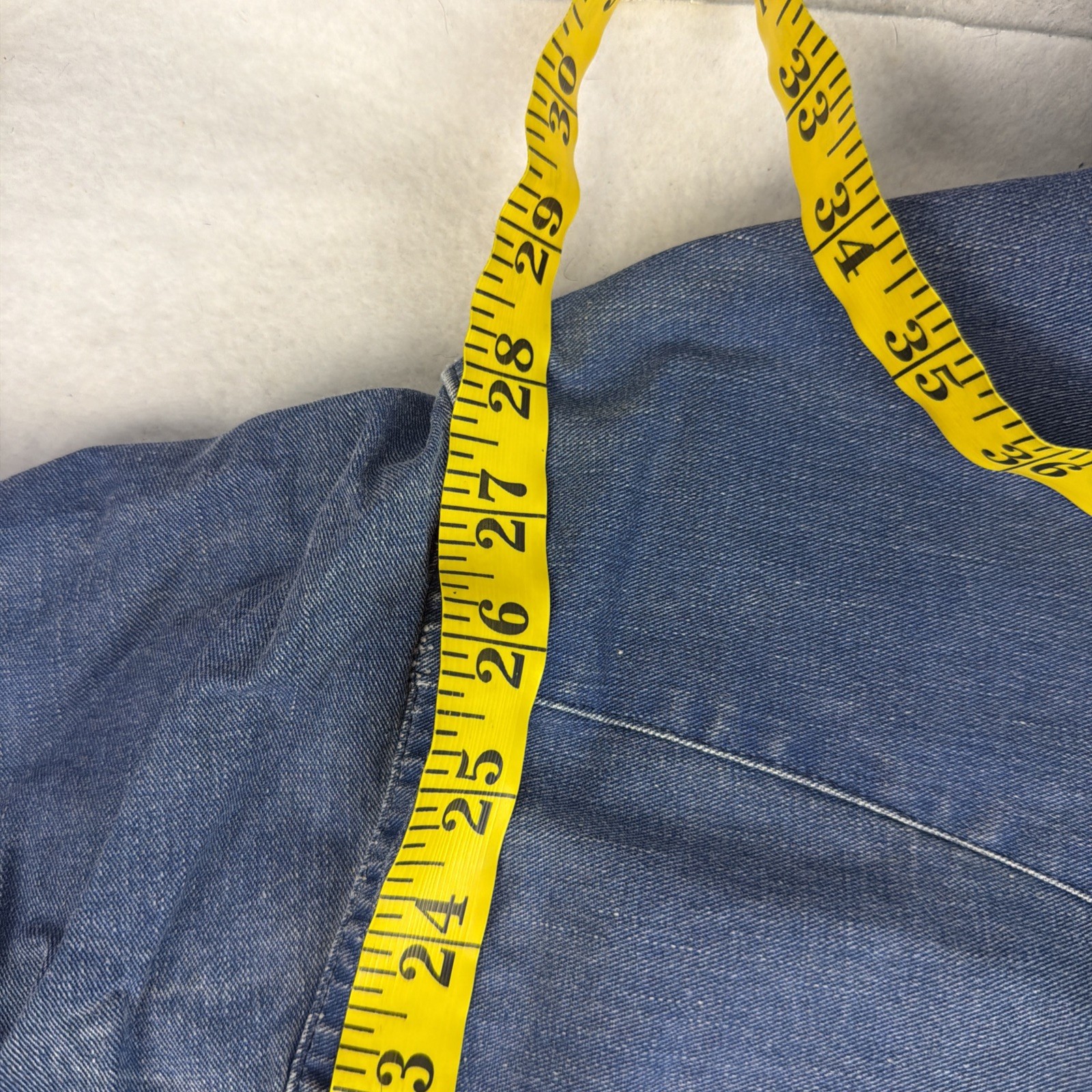 Vintage Wrangler Brushpopper Blue Multicolor Stripes 15.5 X 34 Size L USA Made