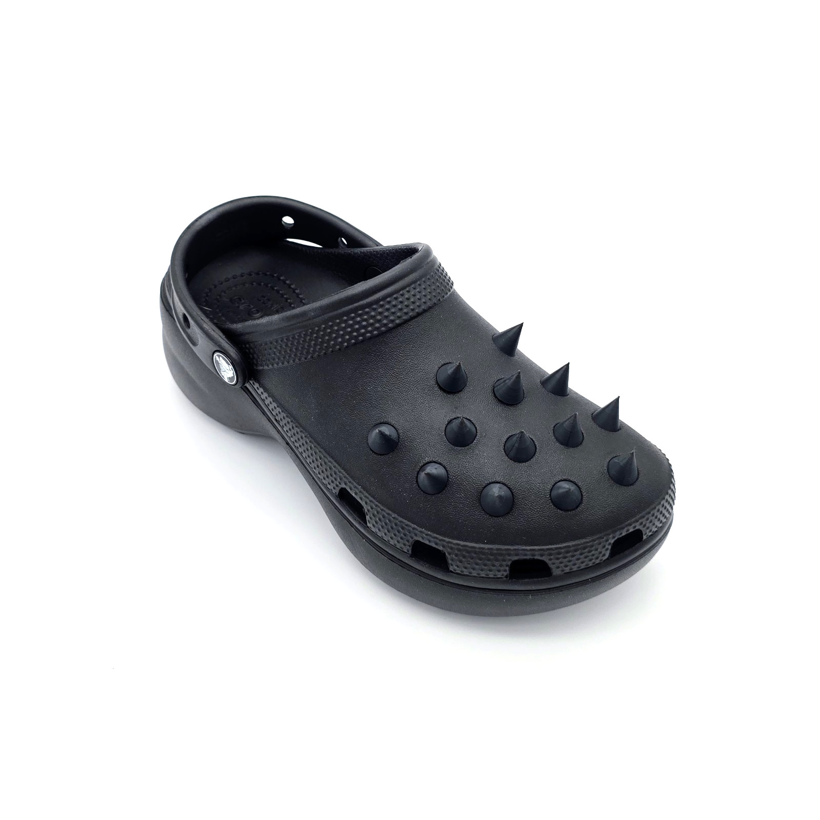 Croc Spike Shoe Charms – Custom Matte Black 26pc set punk goth festival cosplay