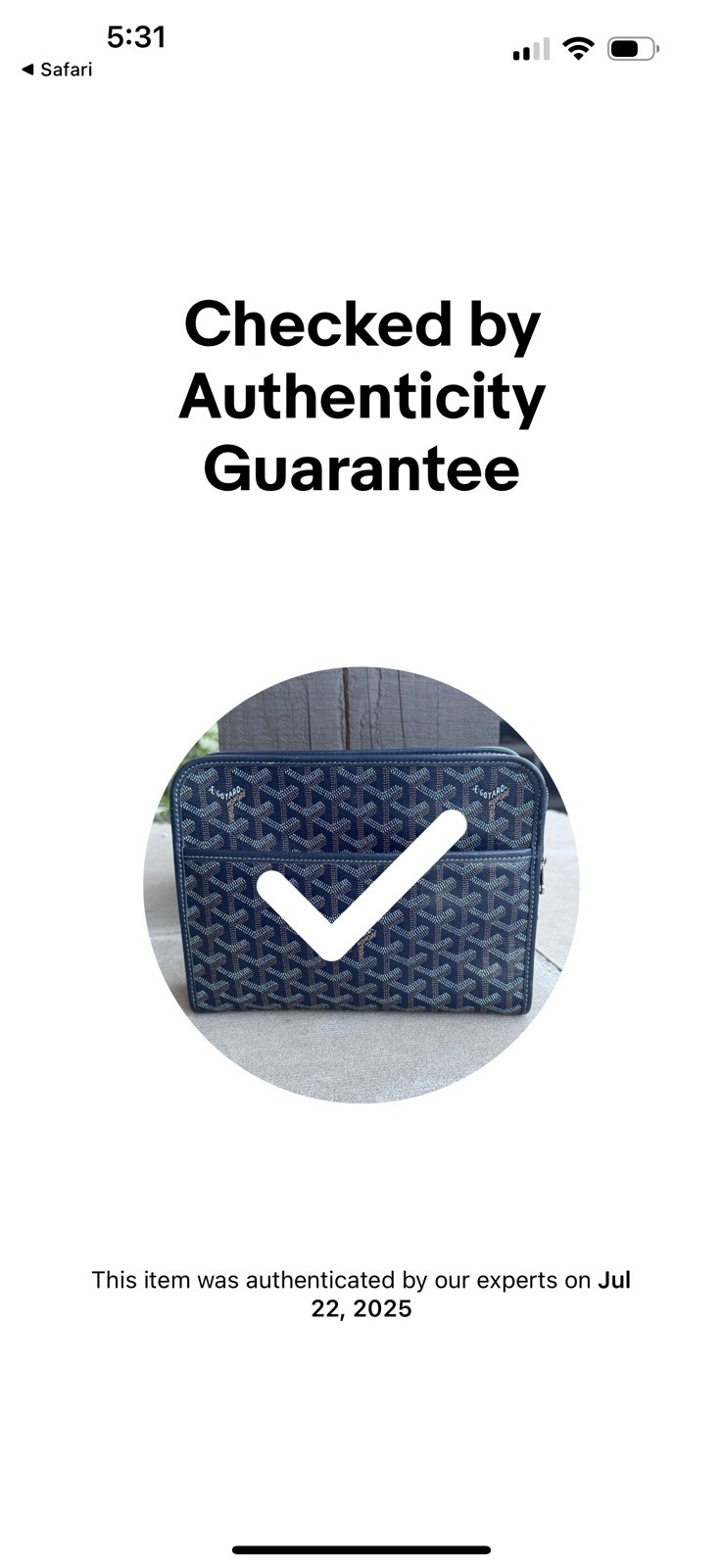 GOYARD NAVY BLUE TOILETRY BAG GENTLY USED