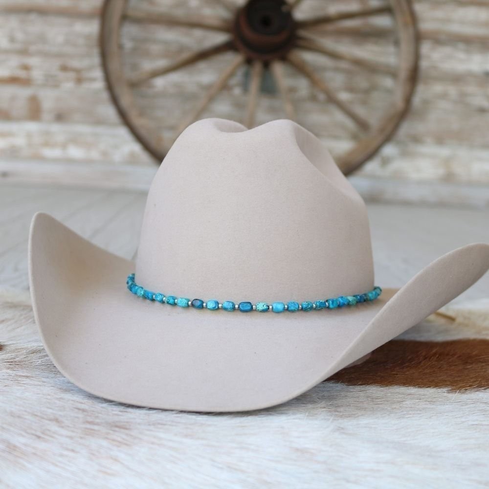 Chunky Deep Blue Stone Hat Band – Rio