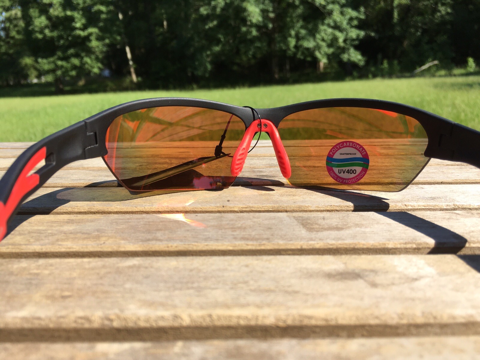 RAZE Eyewear Sunglasses Pursuit HD Gray Red Mirrored Brown Lens 35213