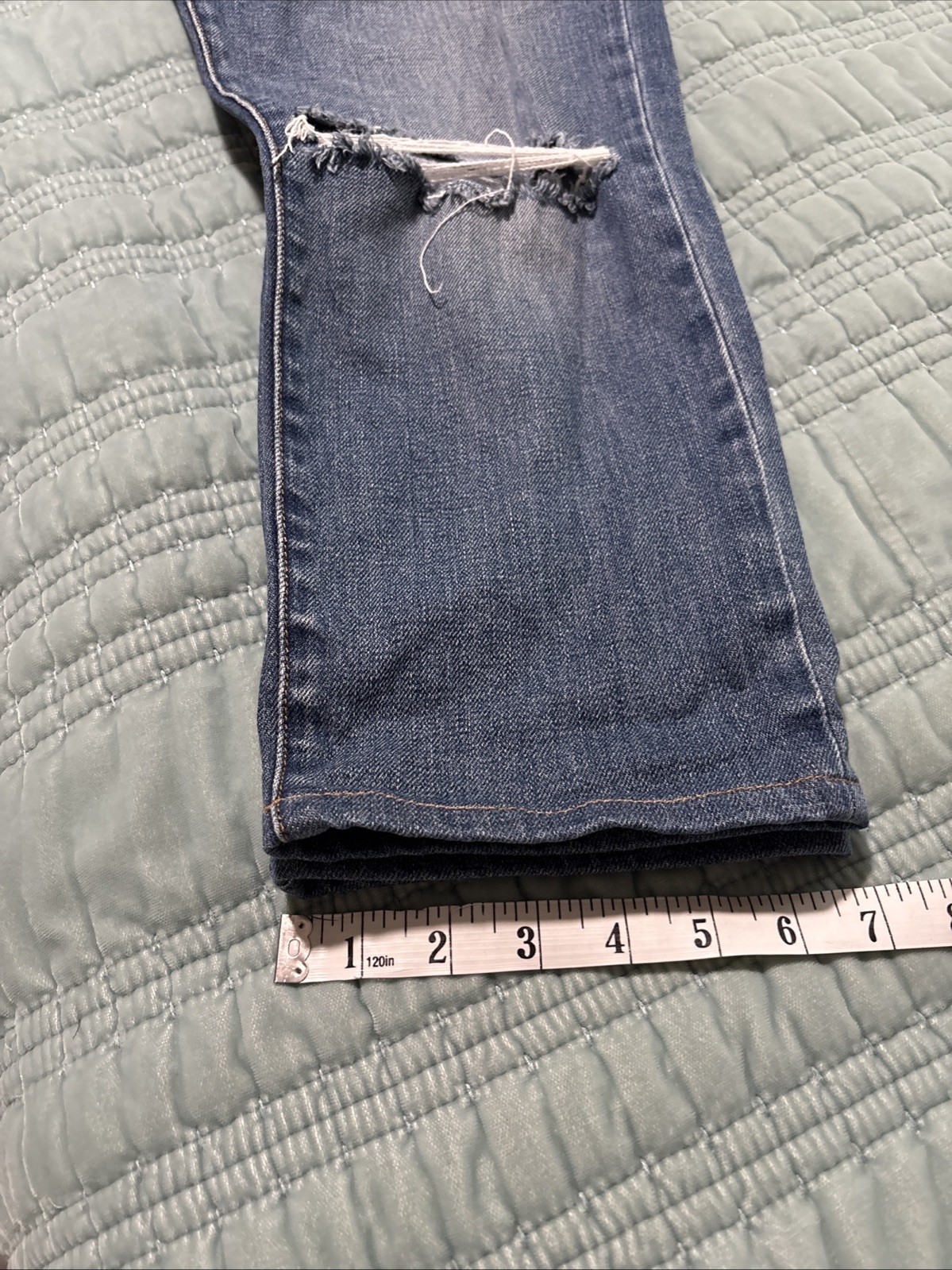 Baldwin 29 Kennedy Low Rise Boyfriend Capri Denim, Y2K, Stretch, 98% Cotton, EUC