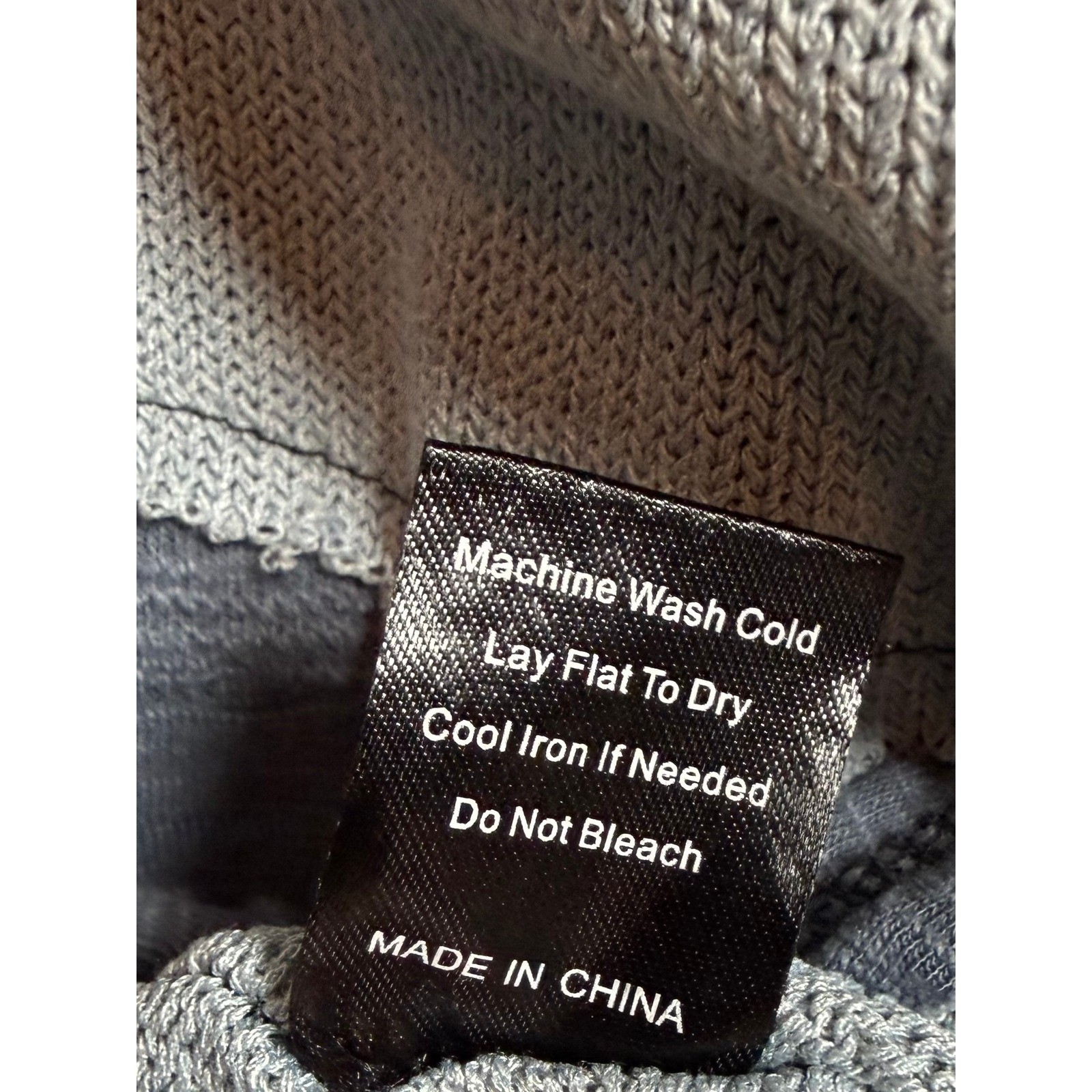 POL Oversized Balloon Sleeve Raw Edge Knit Top Indigo Patchwork Large Boho NEW