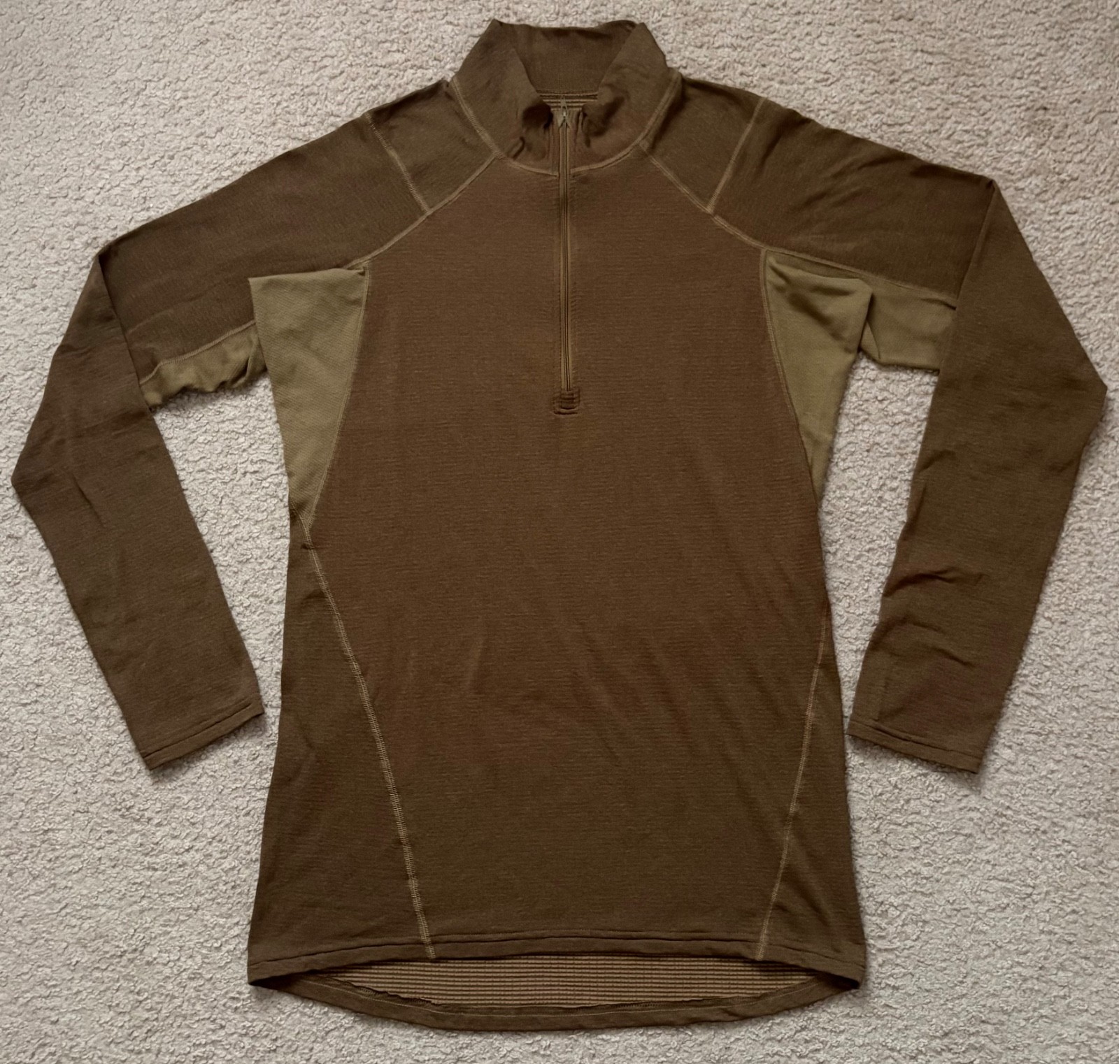 Beyond Clothing Systems men’s Brown 1/4 Zip CC1 Pullover Base layer L Long USA