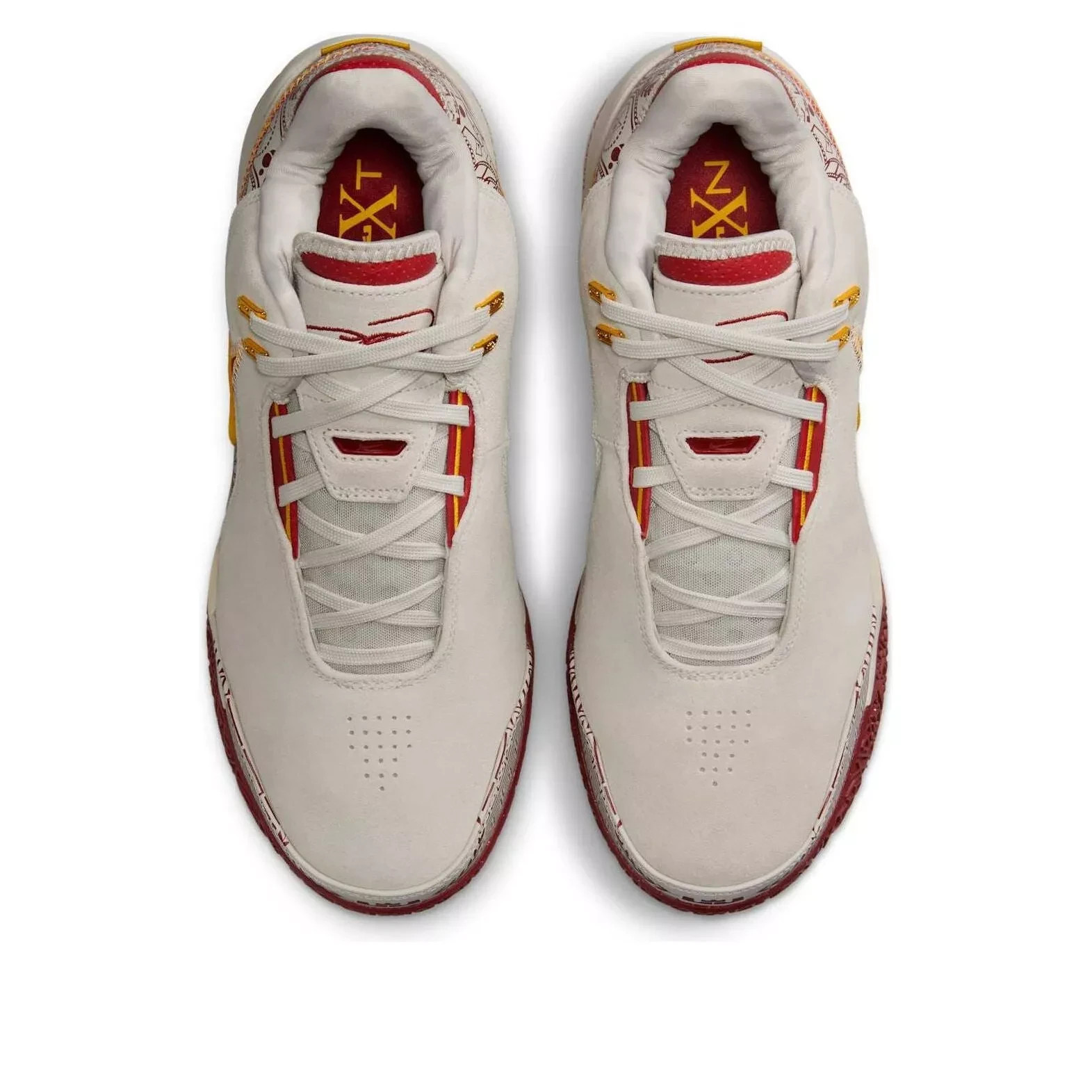 Nike Lebron US 14 Men’s Light Bone Gold Red Rare NXXT Gen AMPD FZ7890 001 NIB