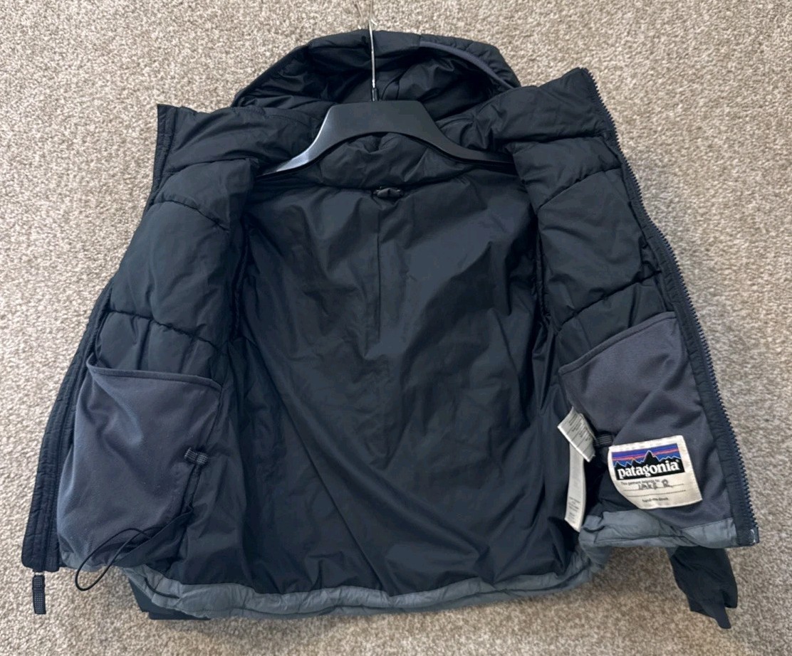 Patagonia Kids’ Size XS 5-6 Gray Synthetic Puffer Hoody Jacket Full Zip 68065