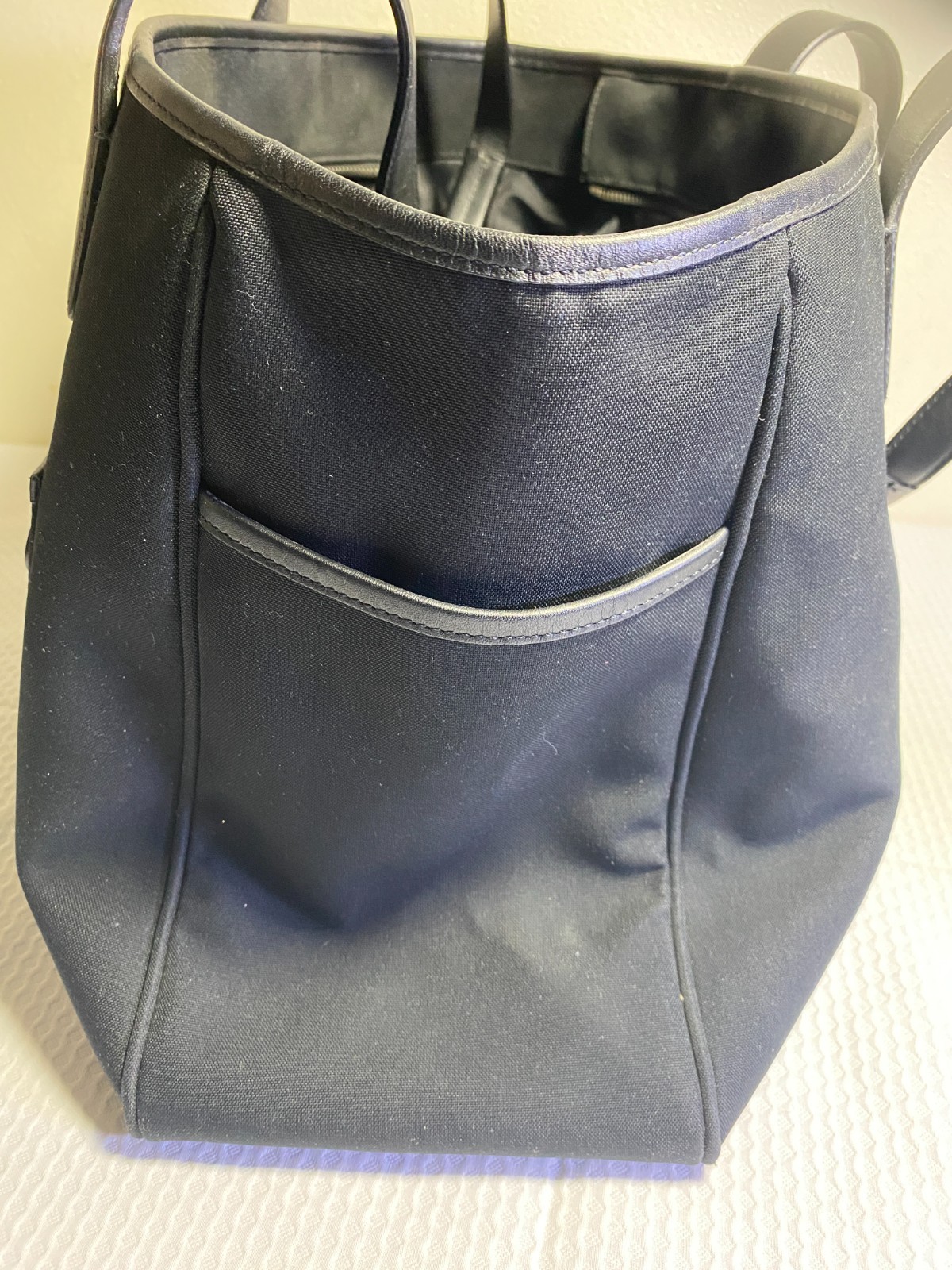 COACH Large Black Canvas Tote Bag Diaper Weekender Travel Carry On Handbag