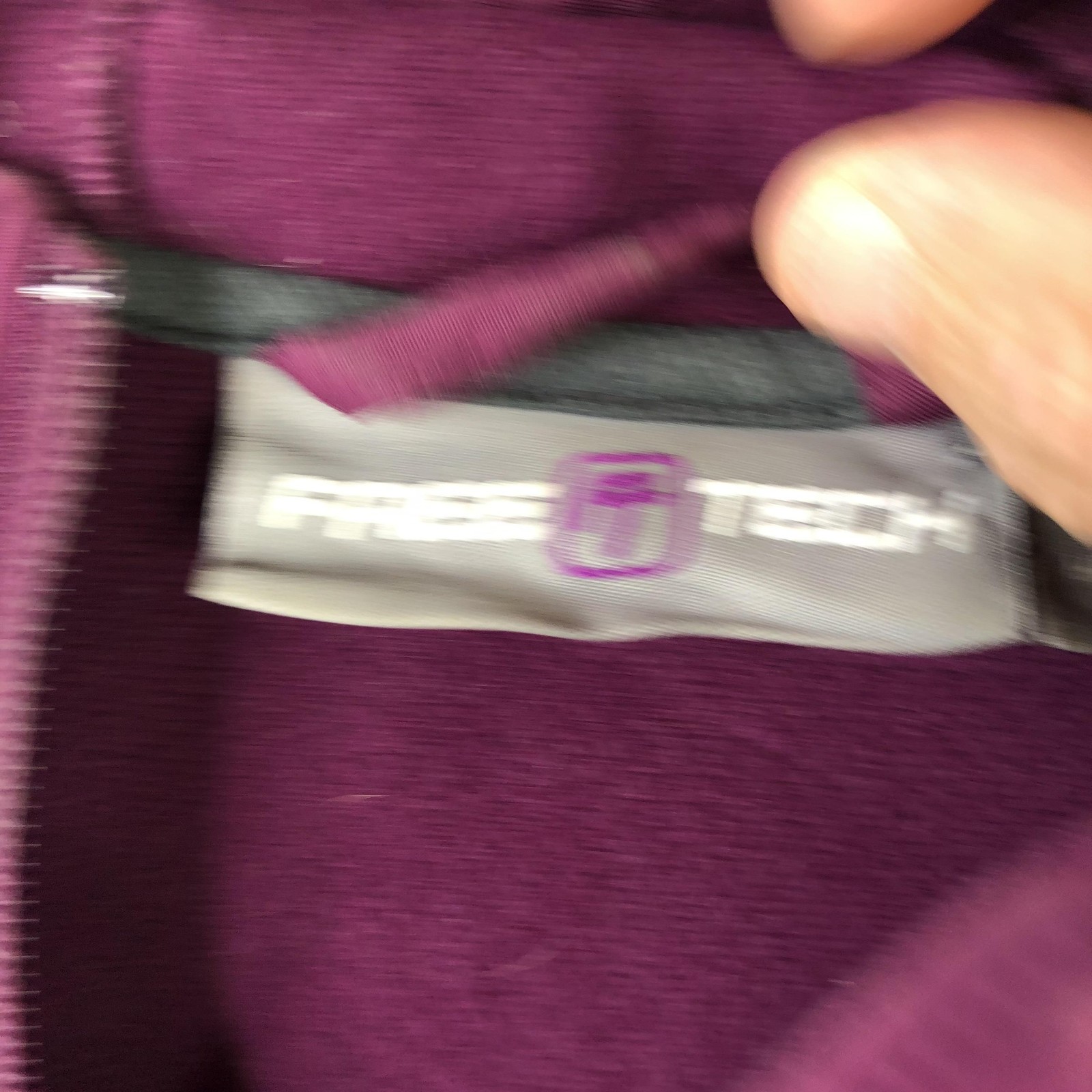 FreeTech Coat Womens L Purple Softshell Hooded Rain Zip Pockets Berry Parfait