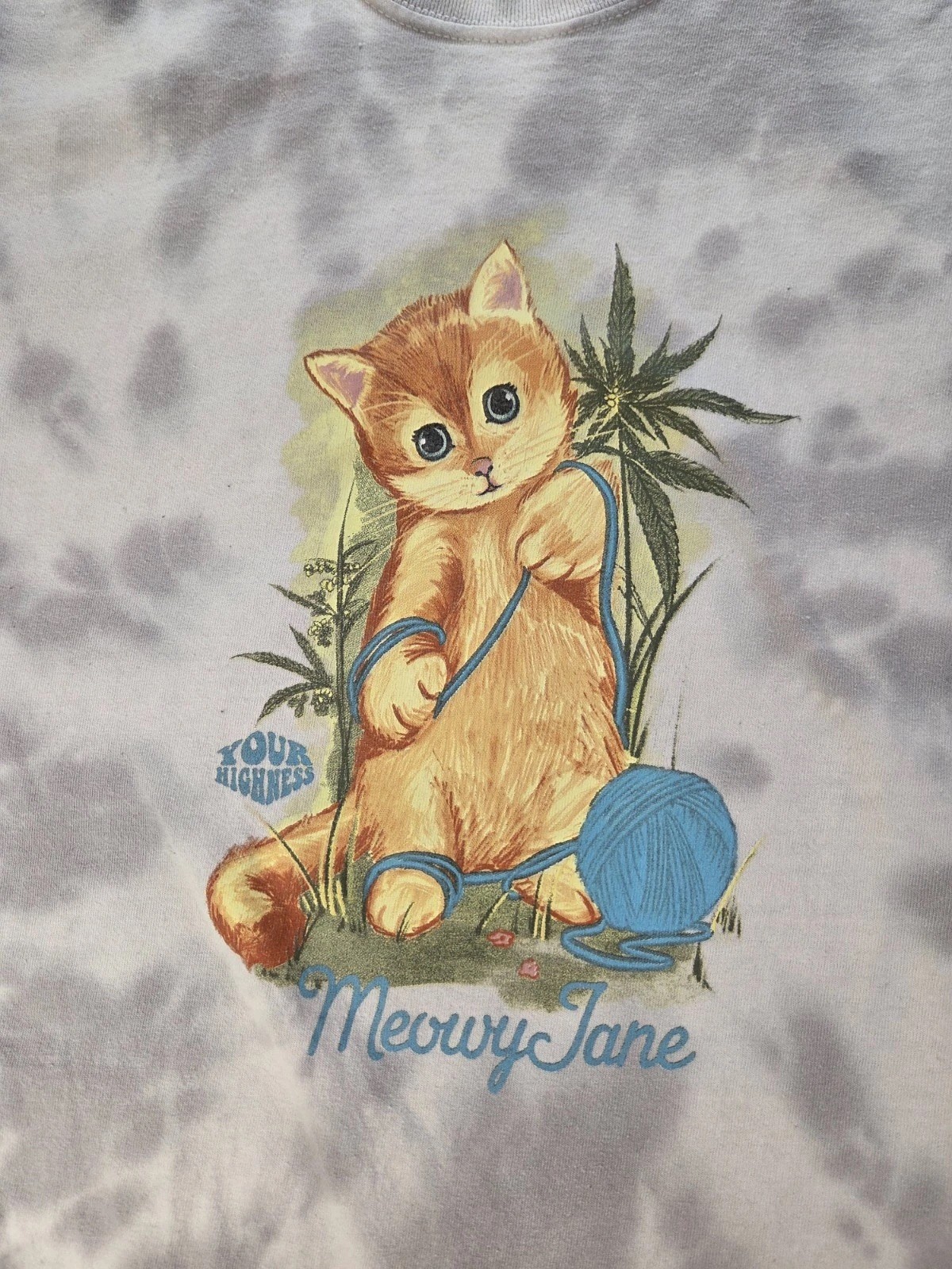 Your Highness Meowy Jane Graphic Tie-Dye T-Shirt Women’s Small