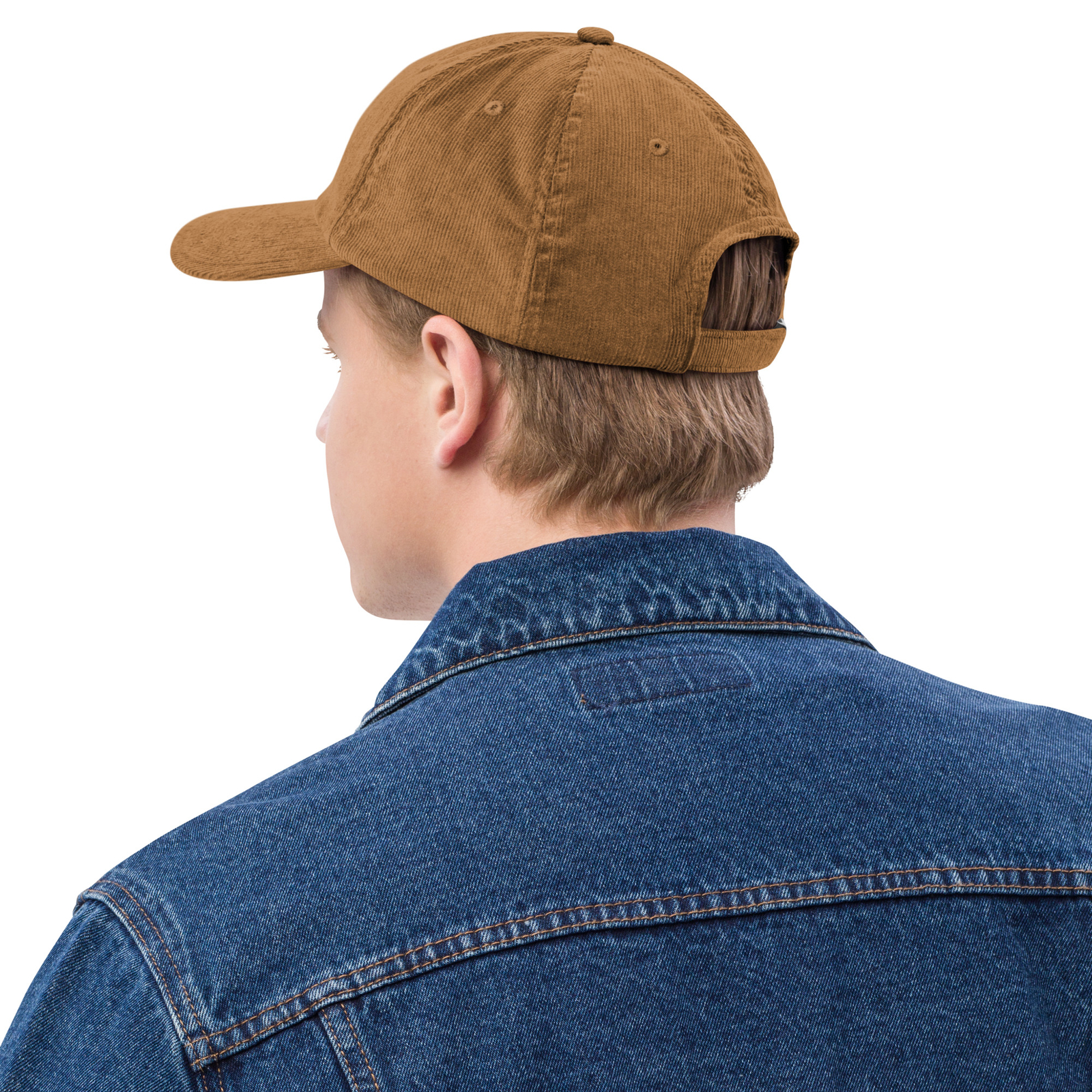 Wolves Minimalist Design Embroidered Corduroy Hat Soccer Football Cap