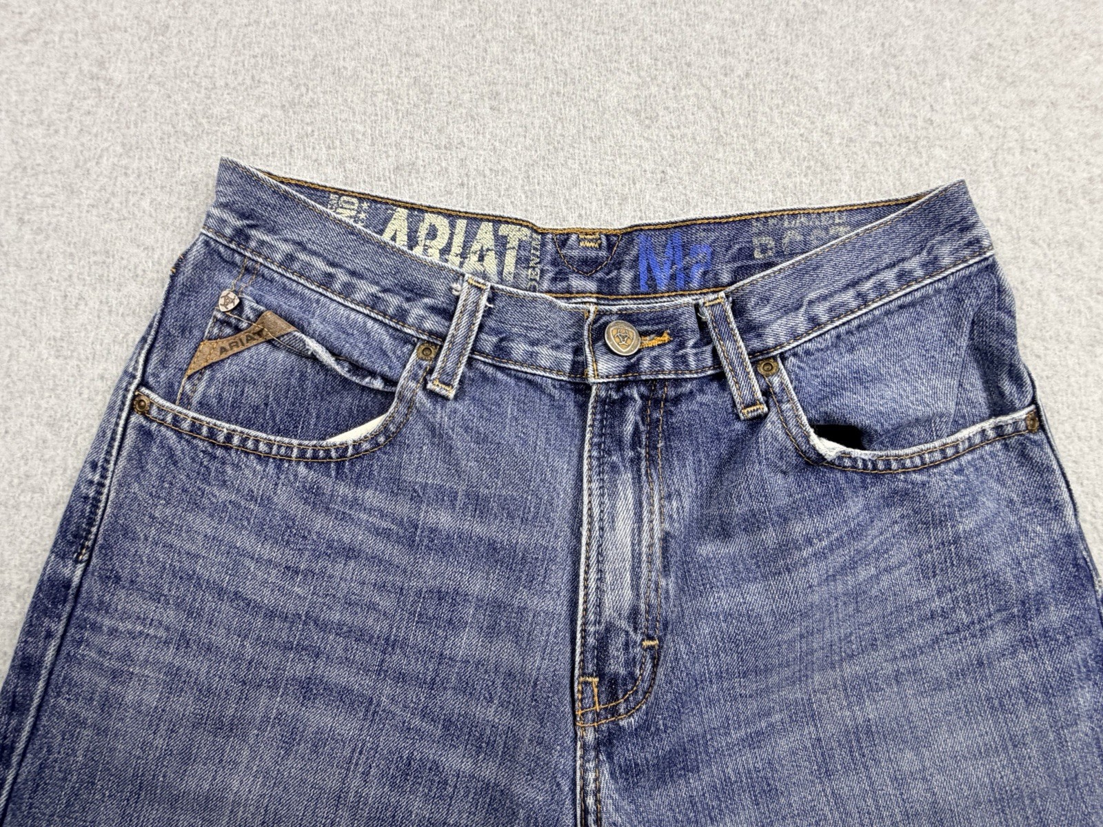 Ariat M2 Relaxed Boot Cut Jeans Mens 30×32 Blue Denim Cowboy Western Workwear
