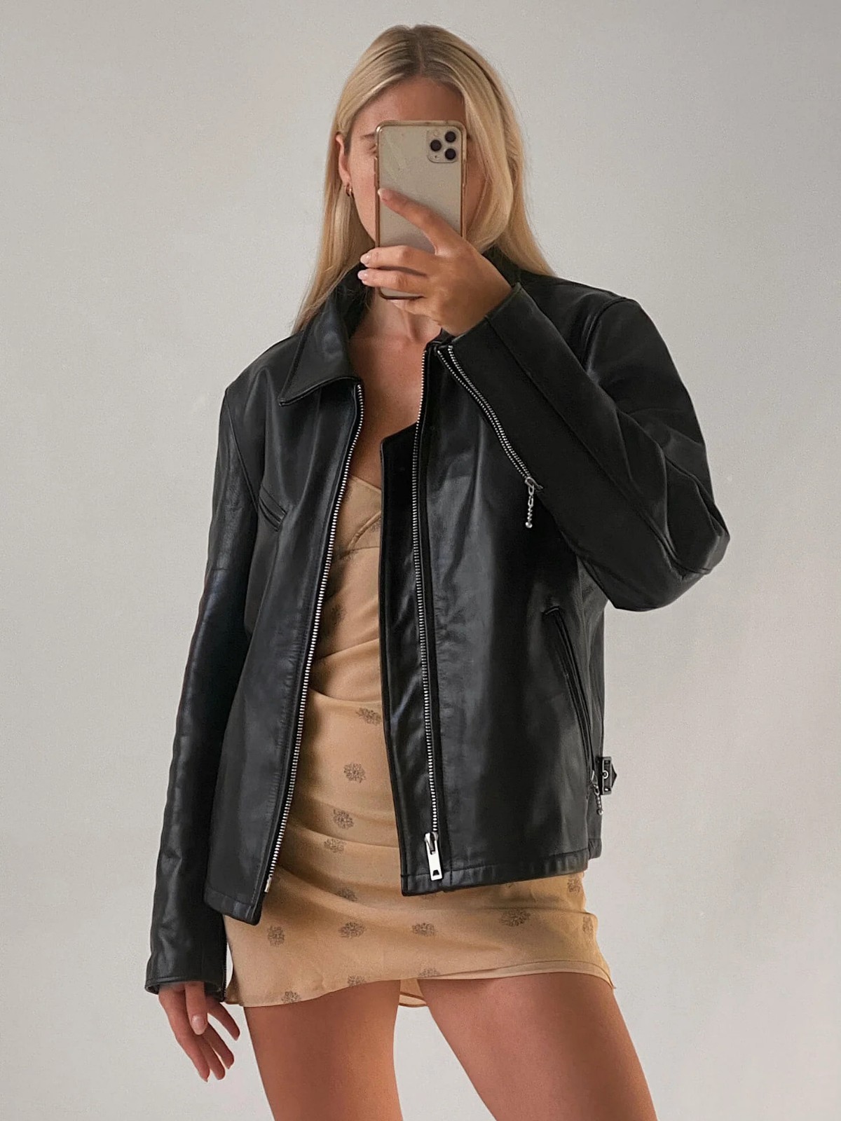 Genuine Black Sheepskin Leather Jacket Women’s Fashion Everyday Wear XS to 2XL