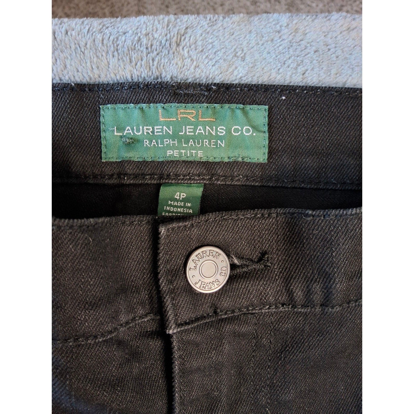 Lauren Ralph Lauren Petite Black Classic Straight Leg Jeans Size 4P Denim Pants