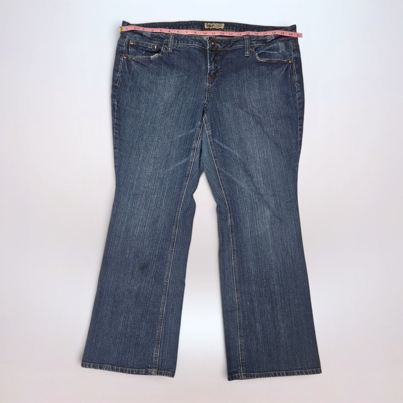 Vintage Y2K L.e.i. Sophia Hiphugger Bootcut Flared Dark Wash Blue Jeans Size 20