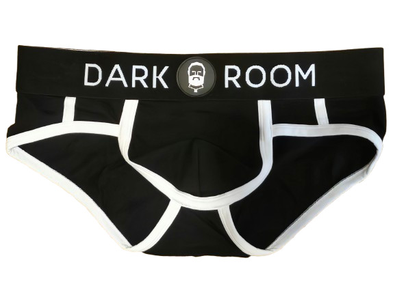 DARK ROOM Brief Size Medium (M), Black, 94% Cotton & 6% Elastane