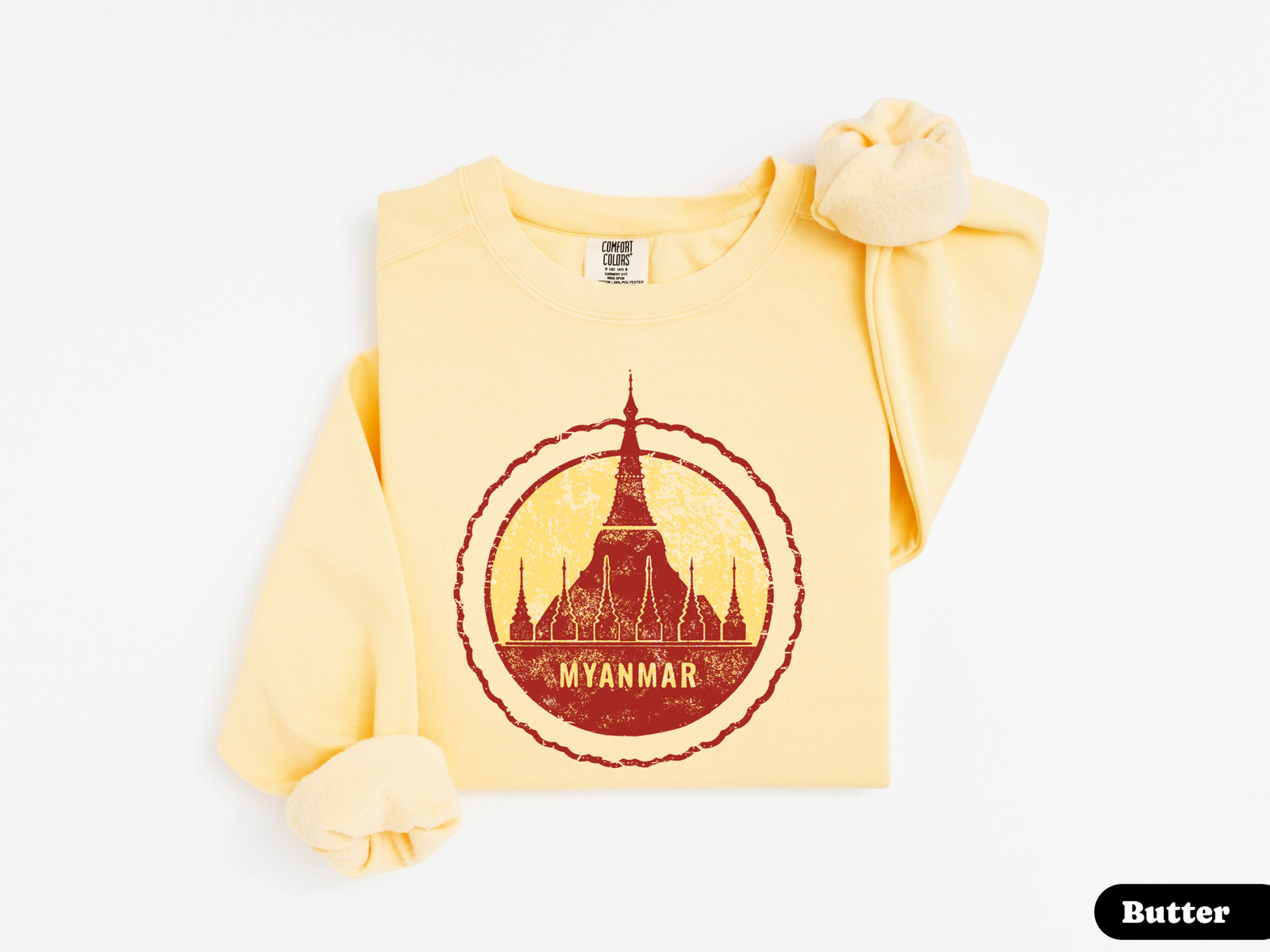 Myanmar Sweatshirt Unisex Burma Sweater Travel Souvenir Top Burmese Pride Gift