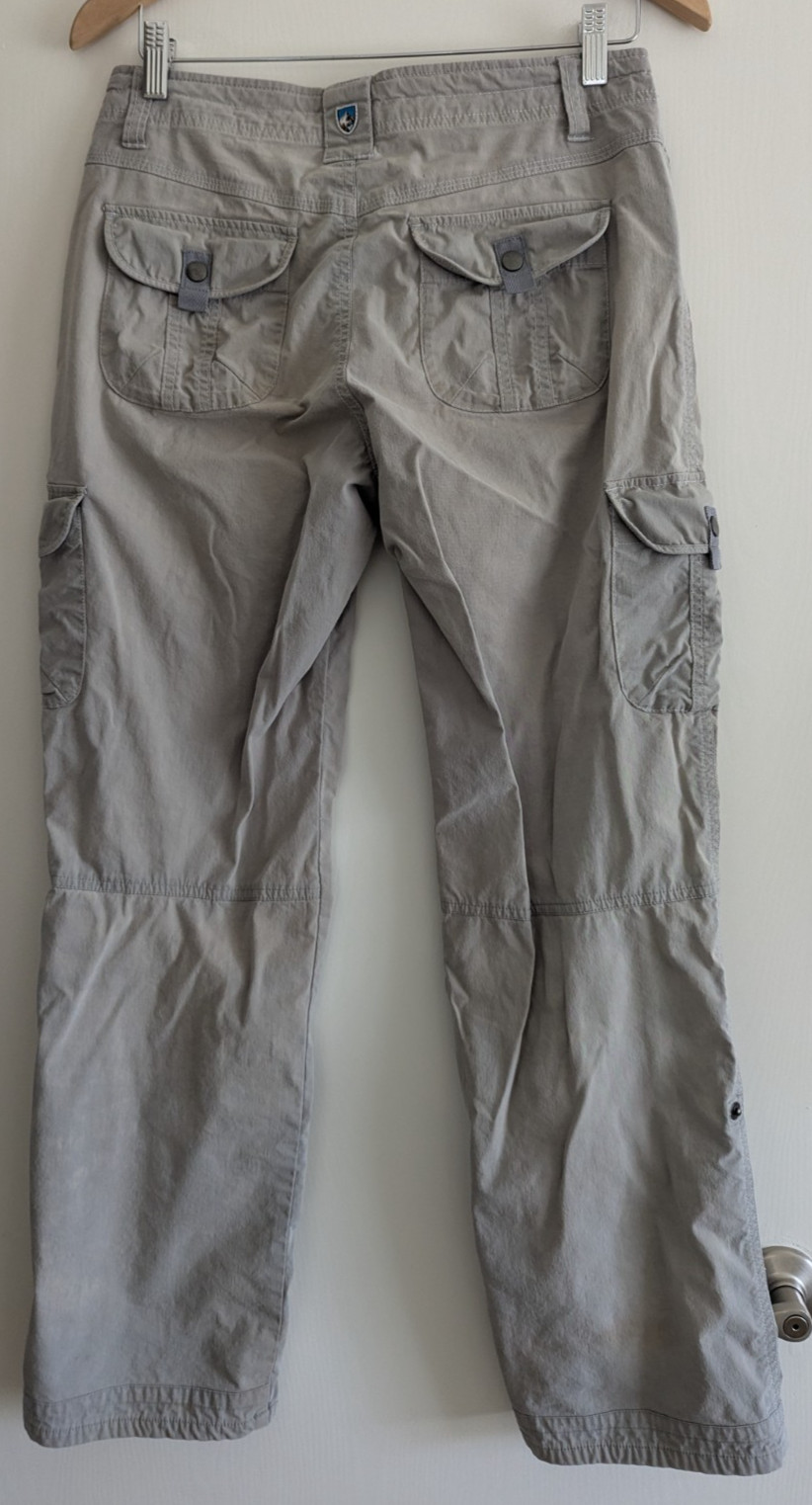 Kuhl tan convertible cargo Gorpcore hiking outdoor pants size 6 reg