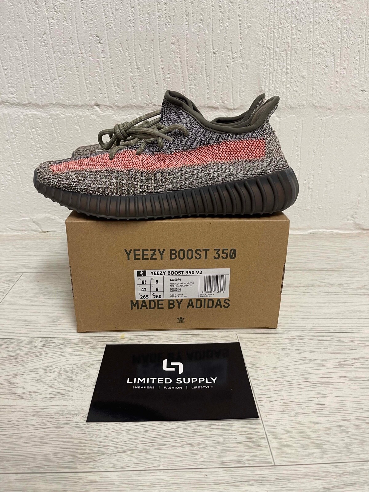 Adidas Yeezy 350 Boost Ash Stone GW0089 8 UK 8.5 US GID bred 700
