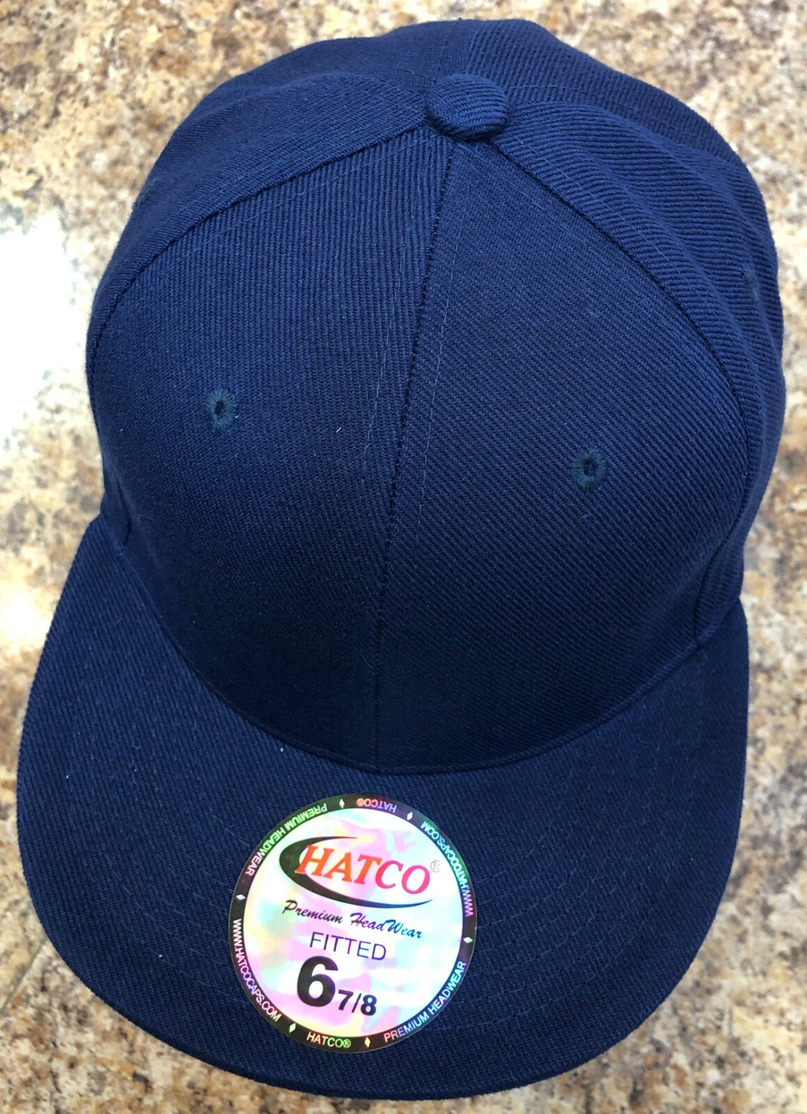 Original Plain Solid Color Fitted Cap w/Flat Bill Baseball Cap Premium Blank Hat