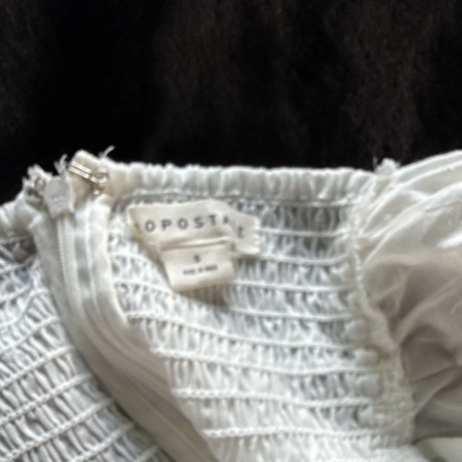 Aéropostale White Eyelet Sundress Smocked Sweetheart Strappy Short S