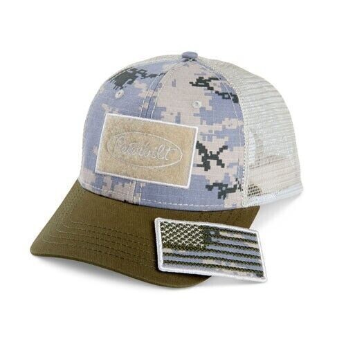 Peterbilt Motors Digi-Camo USA Removable Patch Snapback Mesh Cap/Hat