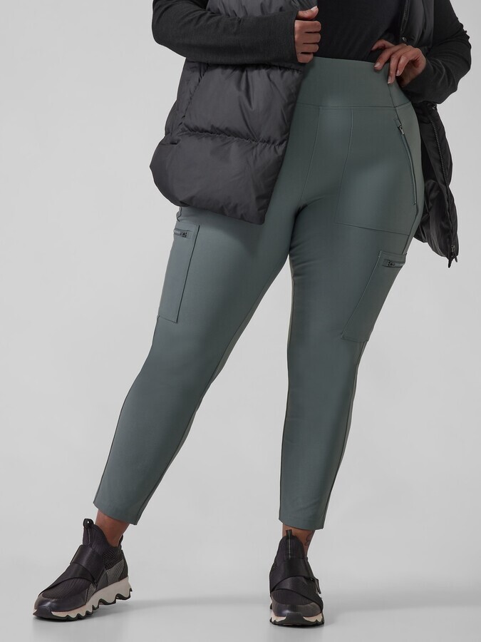 Athleta Headlands Hybrid Cargo II Tight-Minimalistic Grey-Plus Size 24-NWT