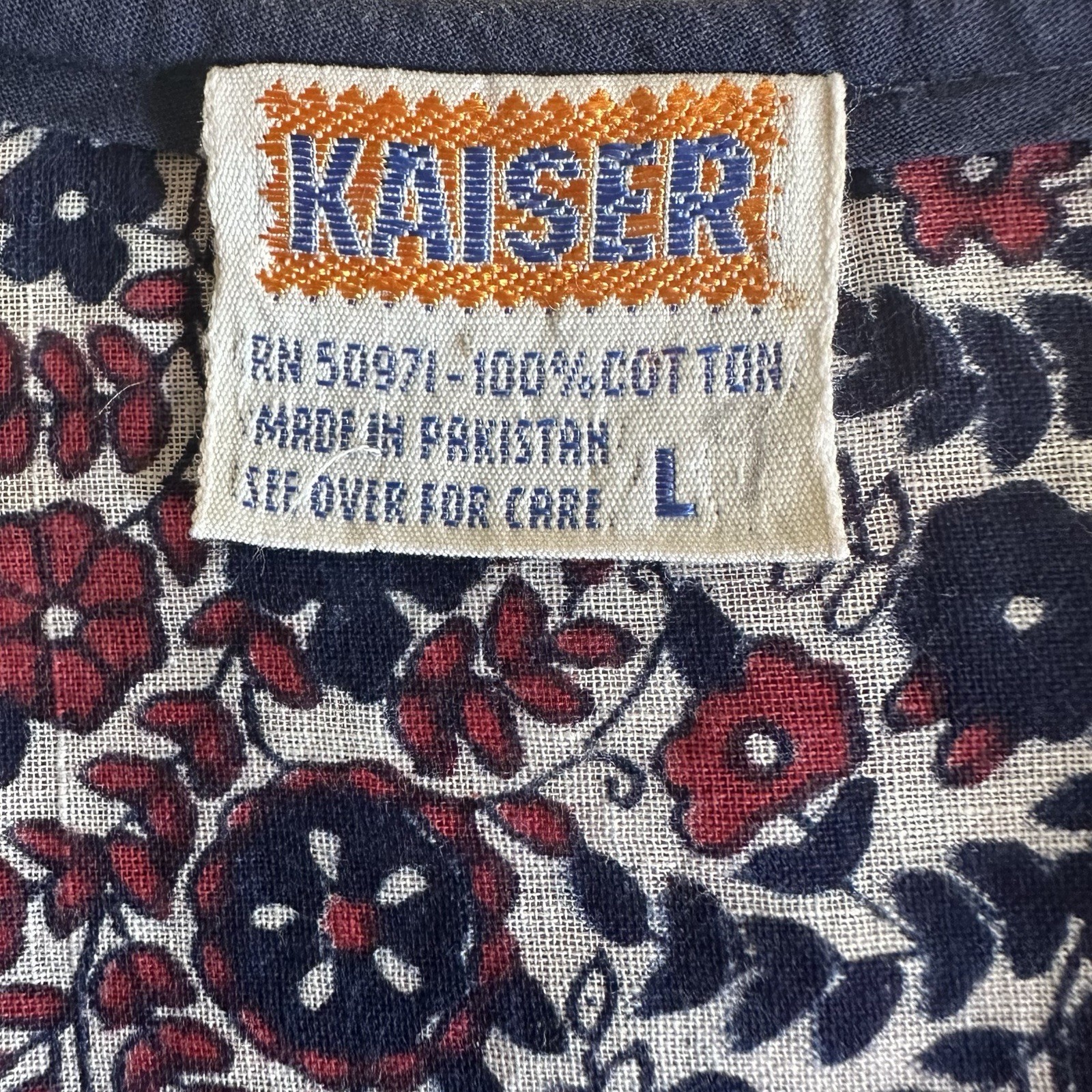 Vintage Kaiser 100% Cotton Tiered Gauze Dress with Optional Self Belt M/L